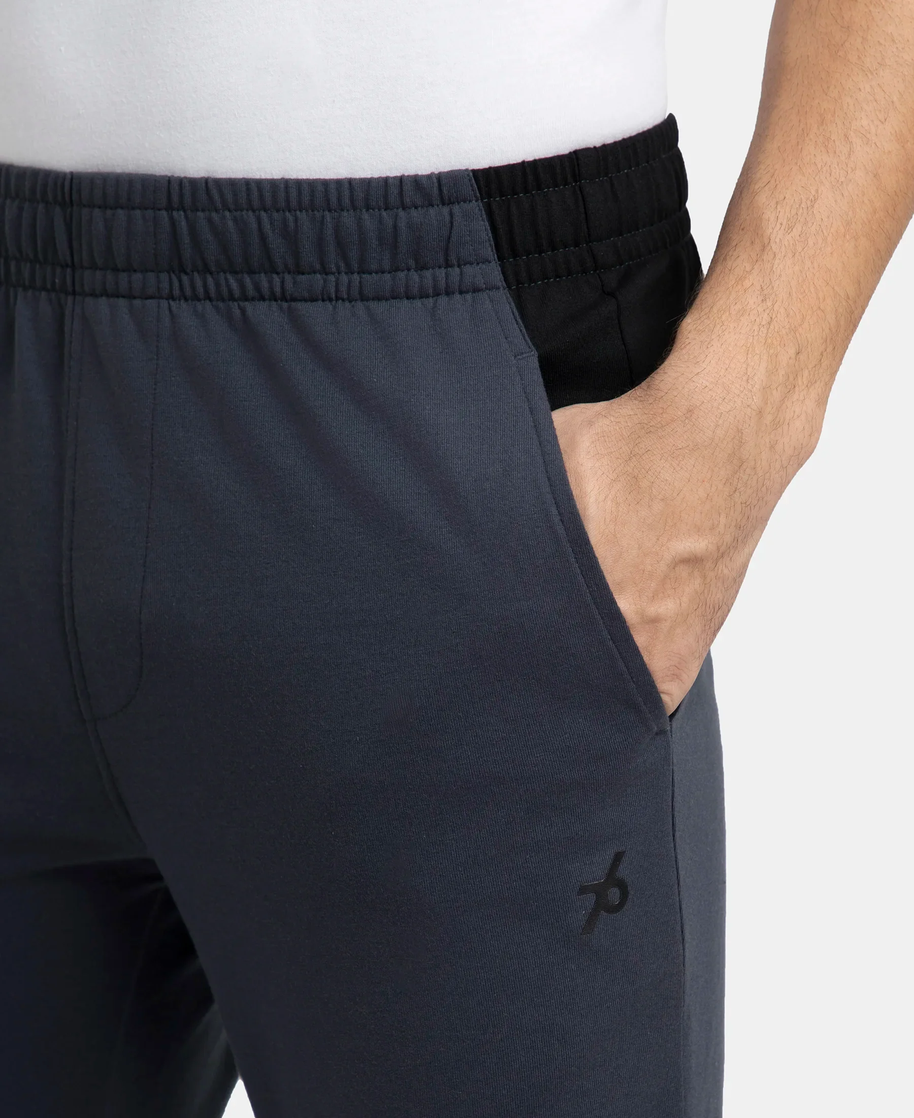 Super Combed Cotton Rich Slim Fit Trackpant with Zipper Media Pocket - Graphite - Image 8
