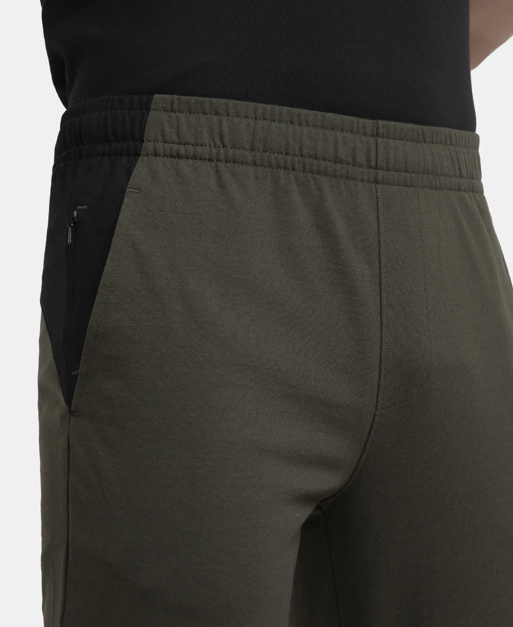 Super Combed Cotton Rich Slim Fit Trackpant with Zipper Media Pocket - Olive - Image 6