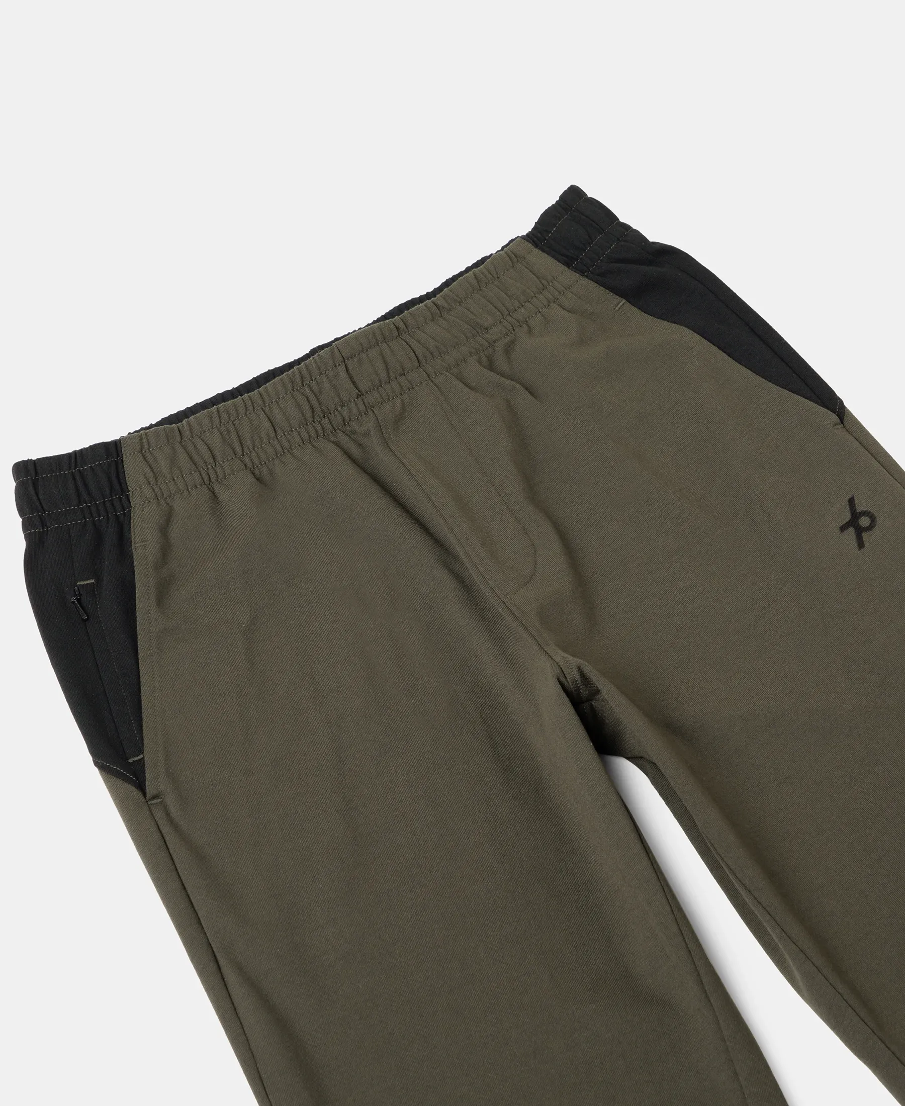 Super Combed Cotton Rich Slim Fit Trackpant with Zipper Media Pocket - Olive - Image 9