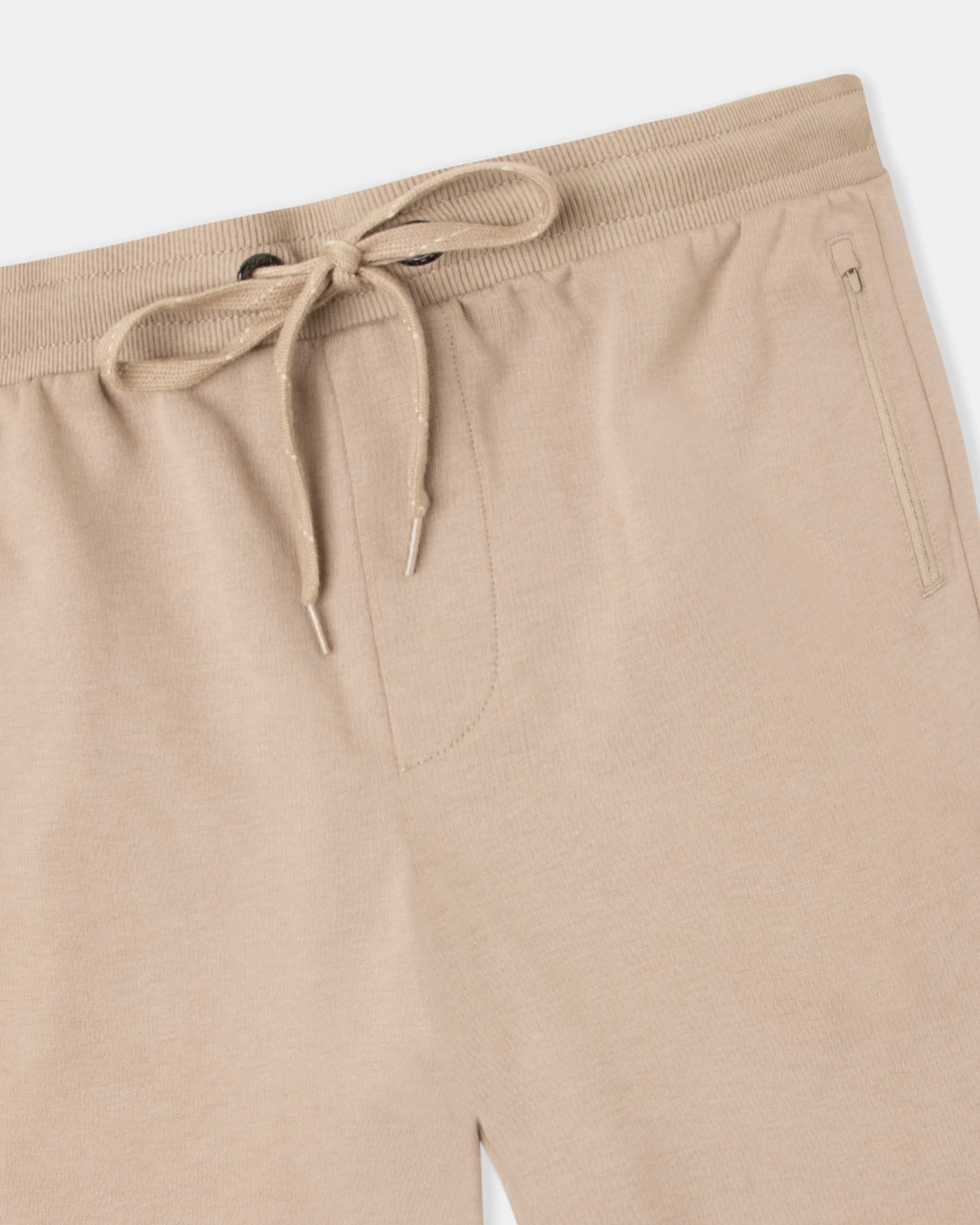 Super Combed Cotton Rich Straight Fit Shorts with Zipper Pockets - Desert Taupe - Image 9