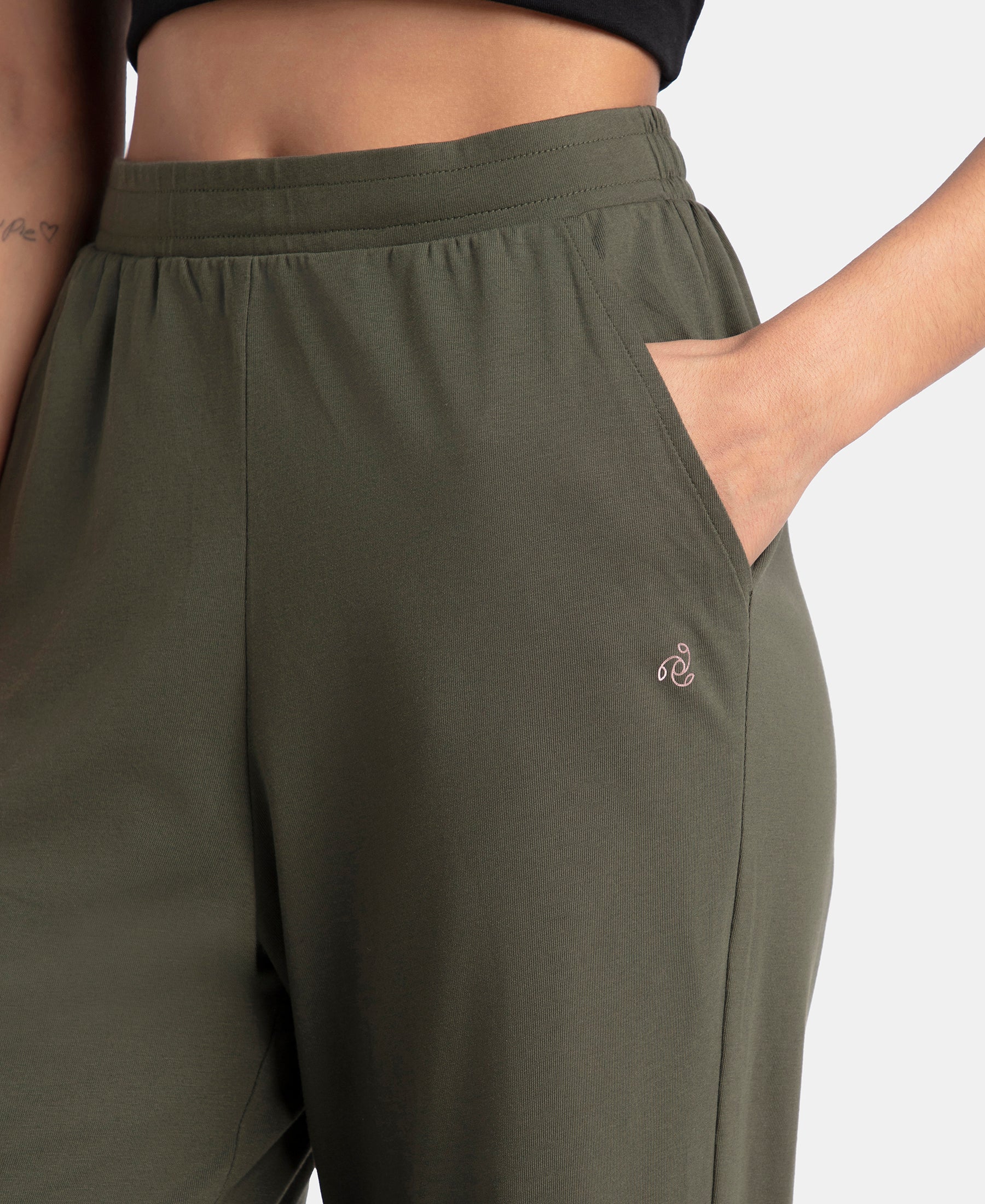 Super Combed Cotton Rich Straight Fit Wide Leg Pants - Deep Depths - Image 6