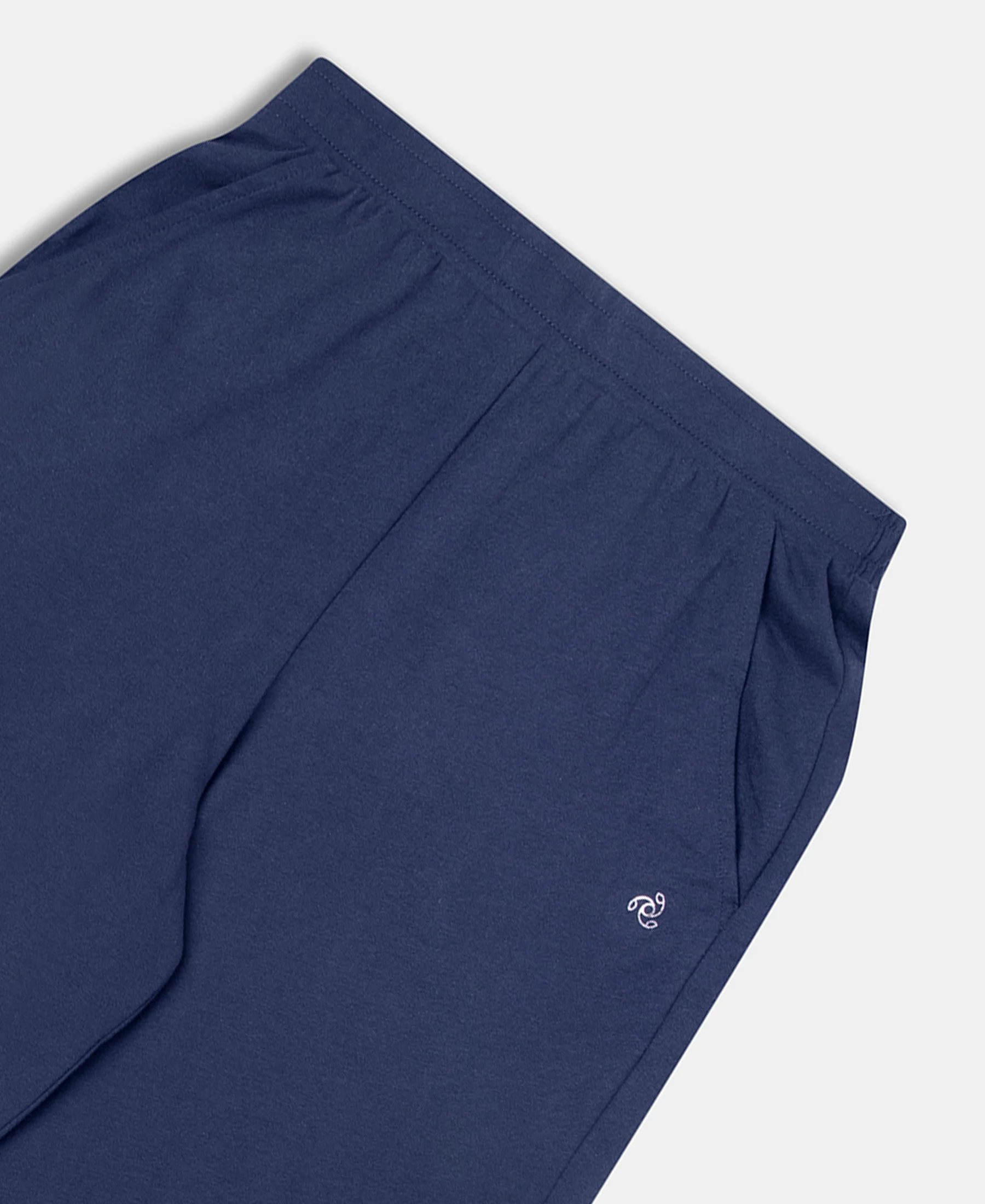 Super Combed Cotton Rich Straight Fit Wide Leg Pants - Navy Blazer - Image 7