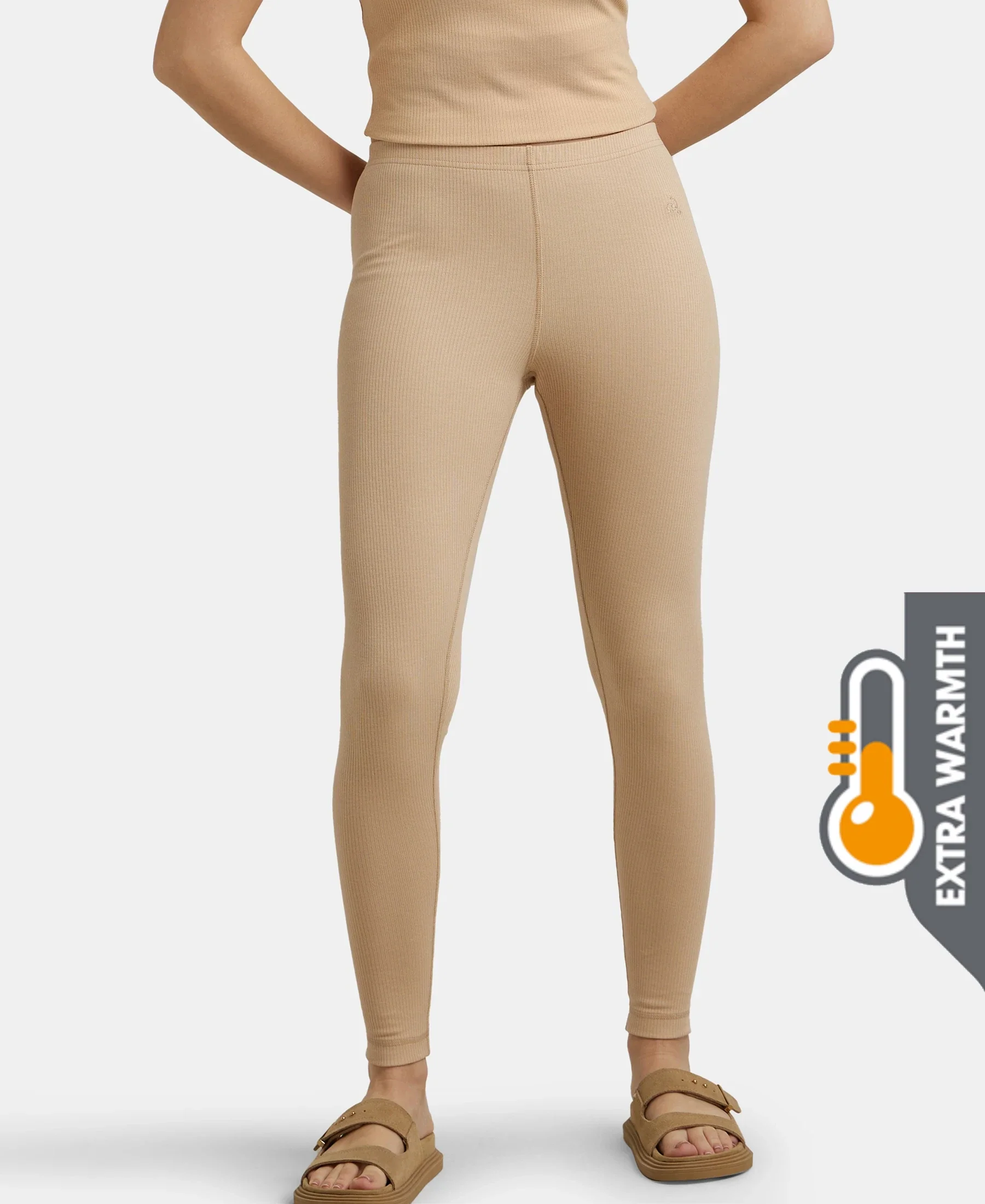 Extra Warmth Super Combed Cotton Rich Thermal Leggings with StayWarm Technology - Skin - Image 5