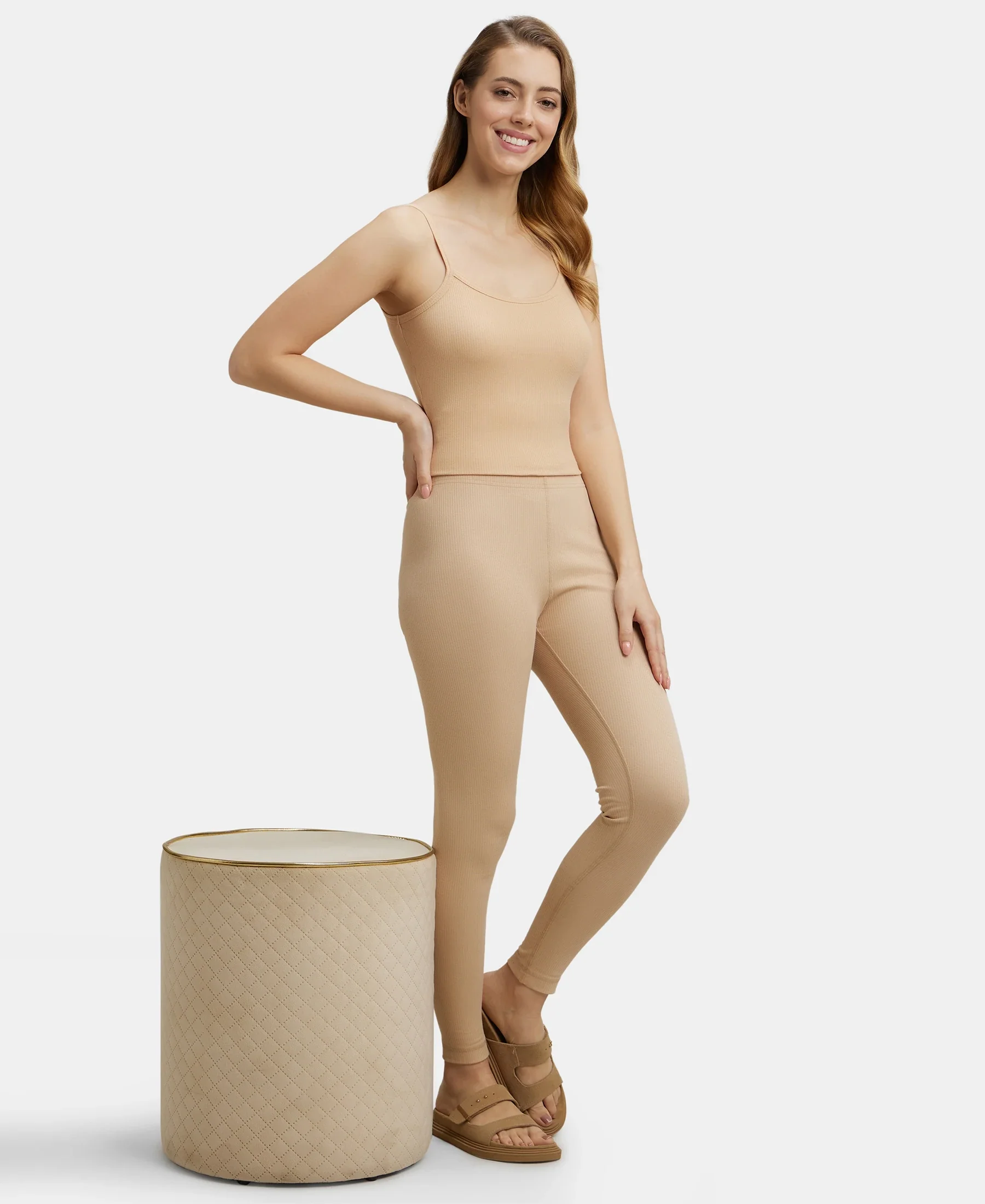 Extra Warmth Super Combed Cotton Rich Thermal Leggings with StayWarm Technology - Skin - Image 6