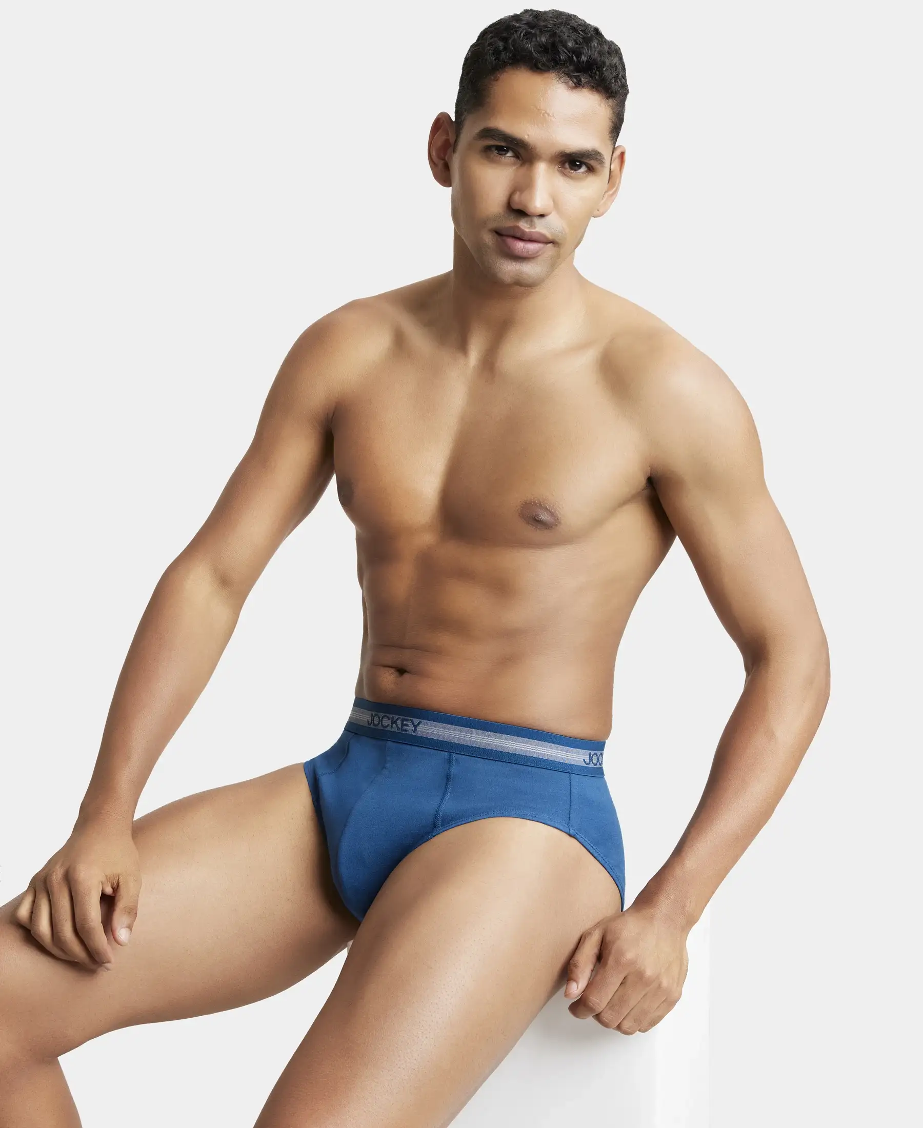 Super Combed Cotton Solid Brief with Stay Fresh Treatment - Poseidon (Pack of 2) - Image 8