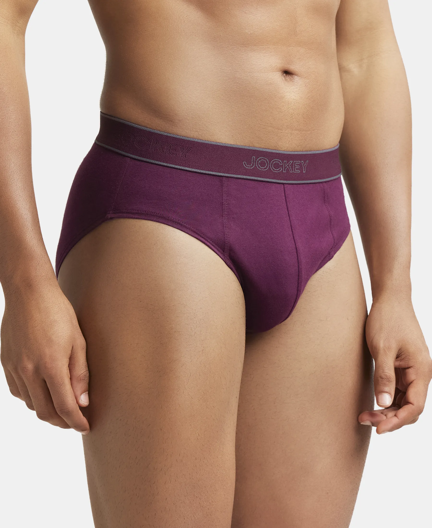 Super Combed Cotton Solid Brief with Stay Fresh Treatment - Wine Tasting - Image 2