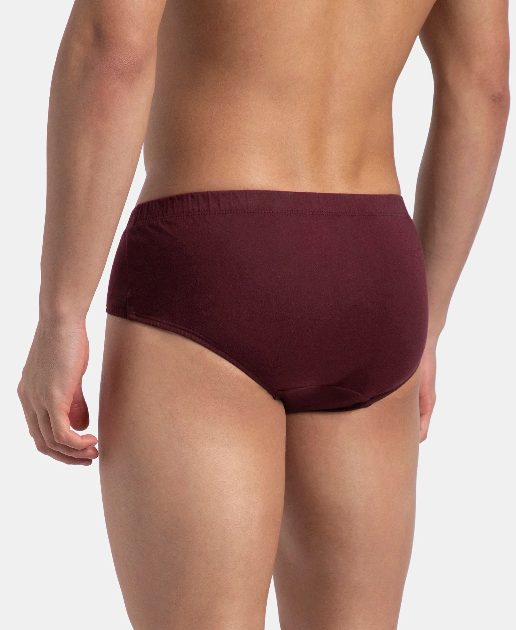 Super Combed Cotton Solid Brief with Ultrasoft Concealed Waistband - Port Royale - Image 3