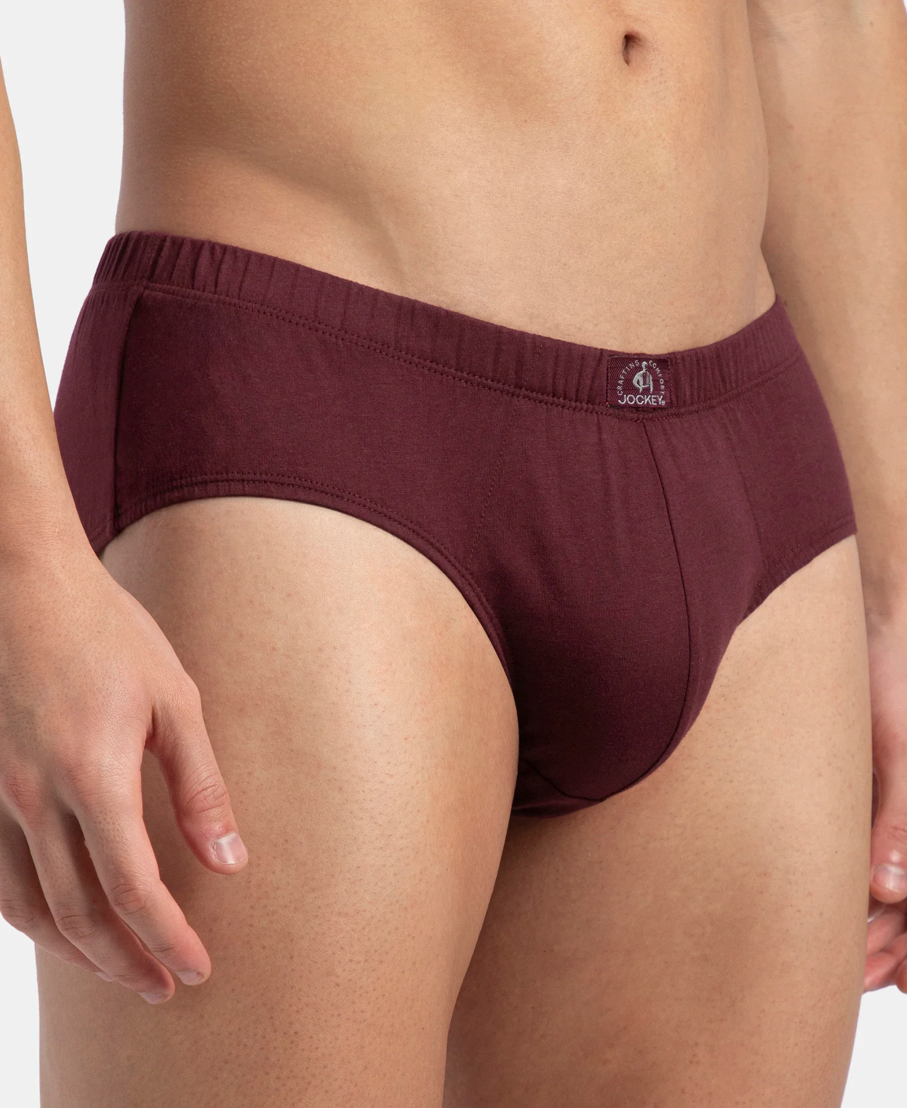 Super Combed Cotton Solid Brief with Ultrasoft Concealed Waistband - Port Royale (Pack of 3) - Image 8