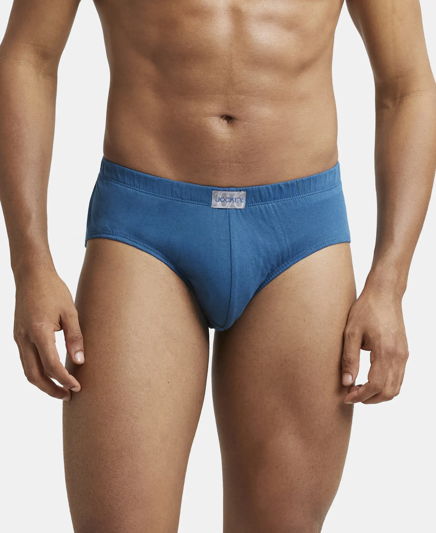 Super Combed Cotton Solid Brief with Ultrasoft Concealed Waistband - Seaport Teal