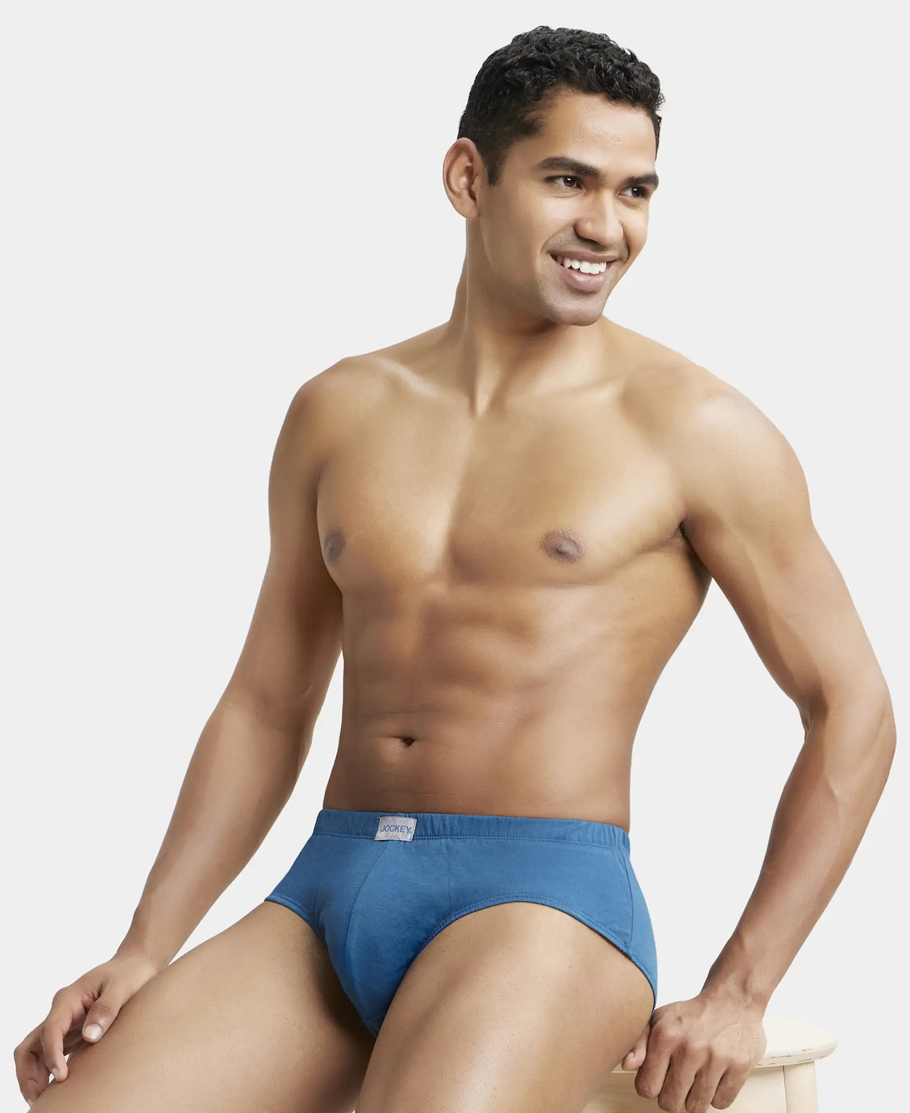 Super Combed Cotton Solid Brief with Ultrasoft Concealed Waistband - Seaport Teal (Pack of 3) - Image 8