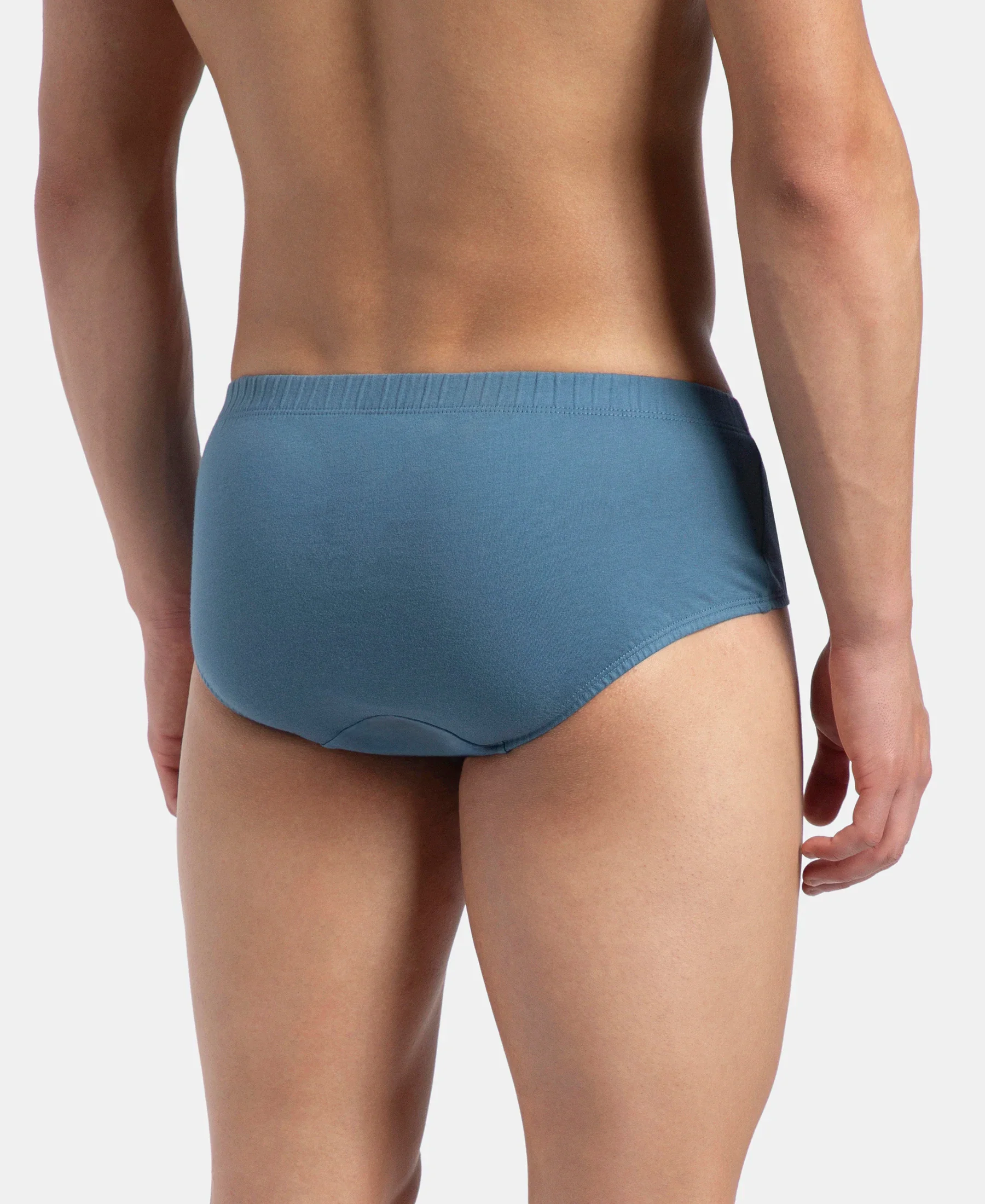 Super Combed Cotton Solid Brief with Ultrasoft Concealed Waistband - Stellar (Pack of 3) - Image 4