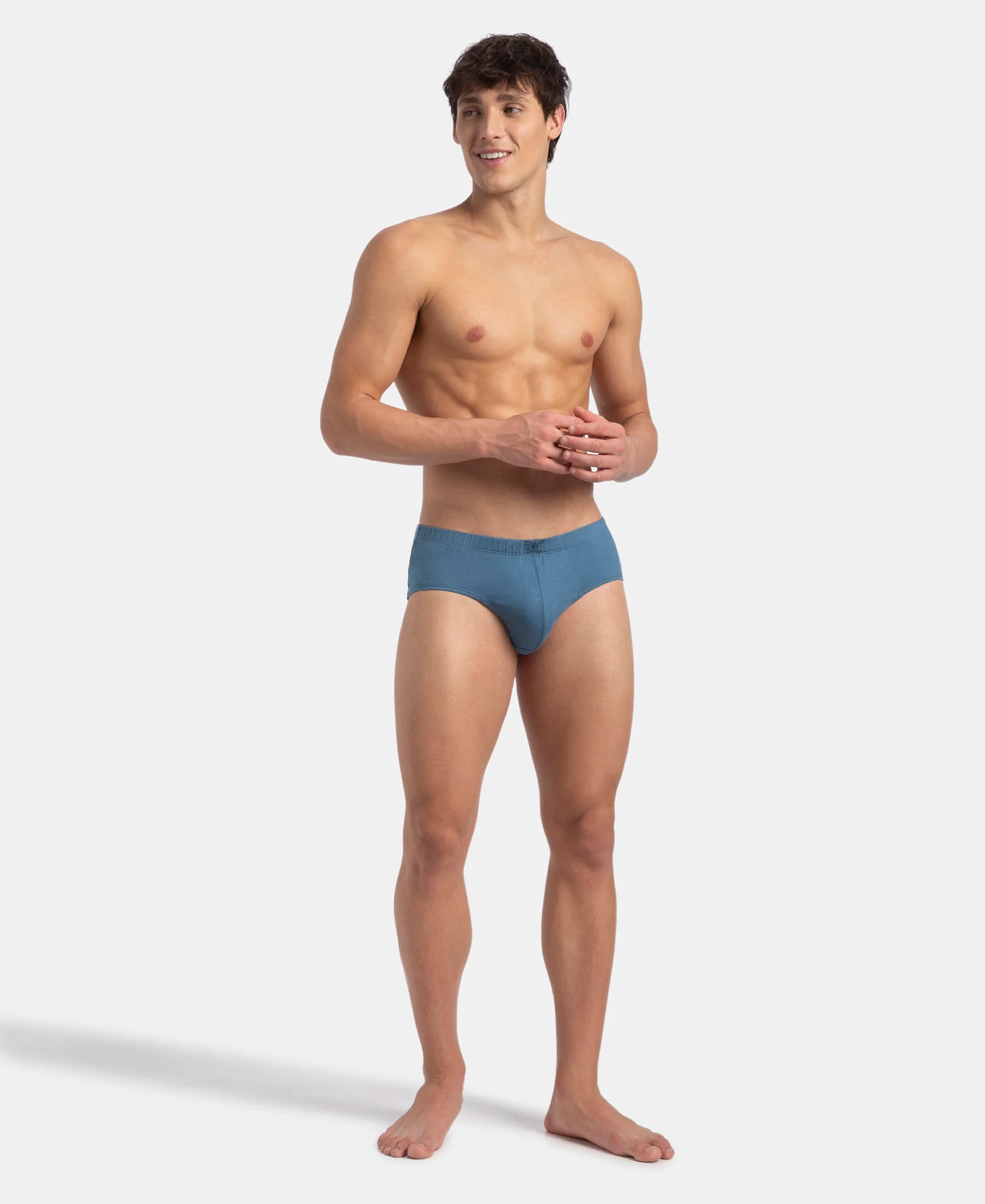 Super Combed Cotton Solid Brief with Ultrasoft Concealed Waistband - Stellar (Pack of 3) - Image 7