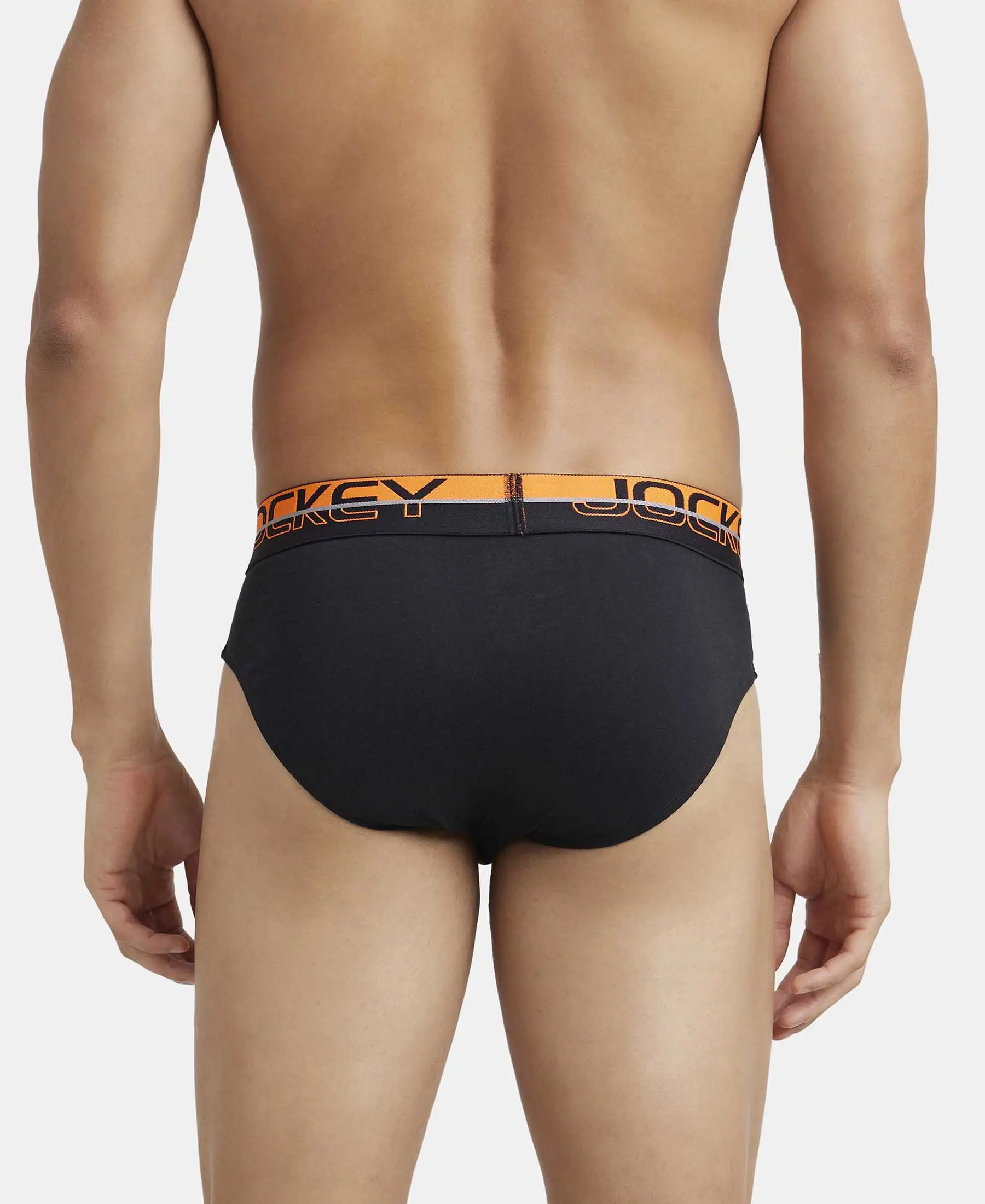 Super Combed Cotton Solid Brief with Ultrasoft Waistband - Black (Pack of 2) - Image 7