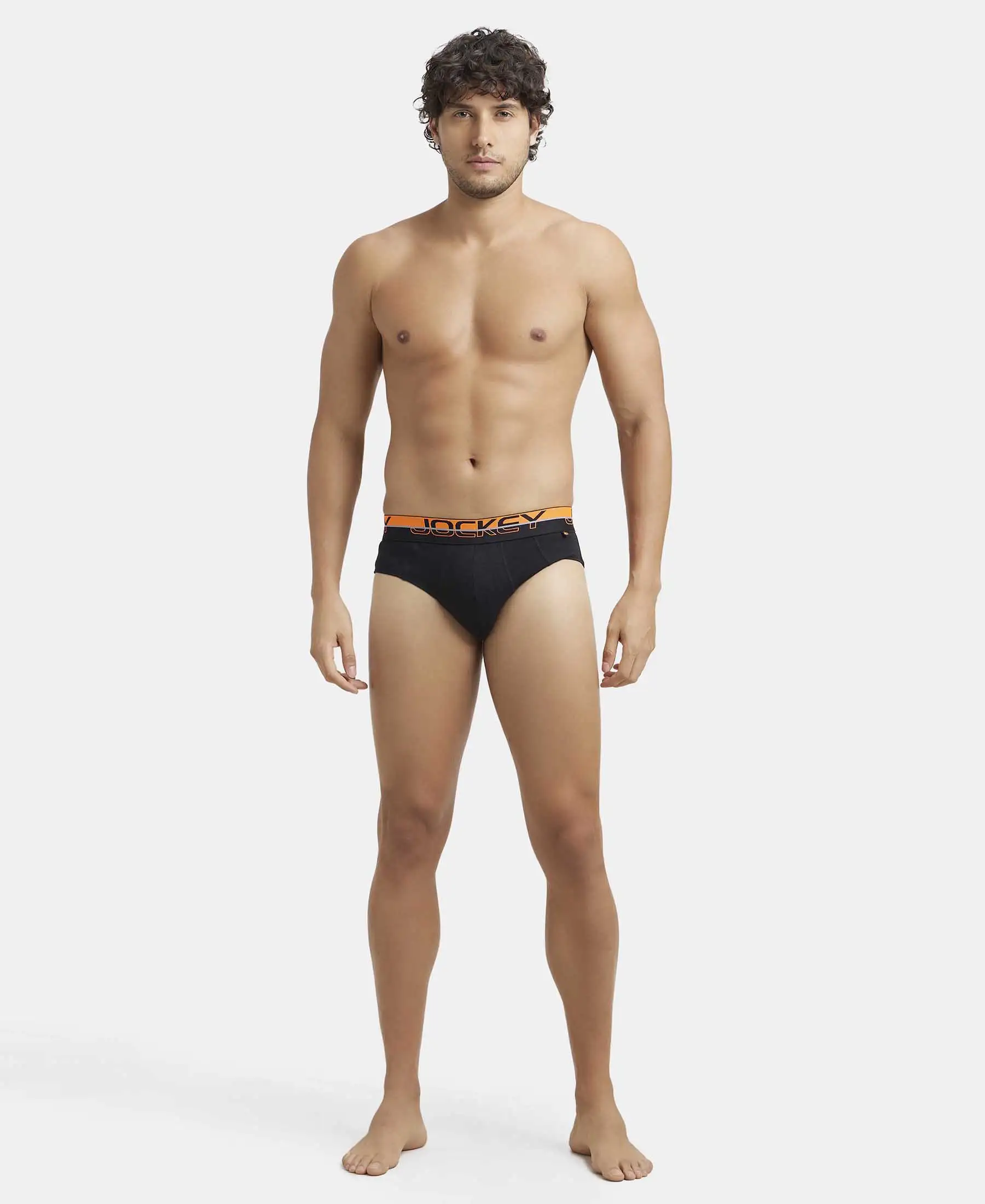 Super Combed Cotton Solid Brief with Ultrasoft Waistband - Black (Pack of 2) - Image 9