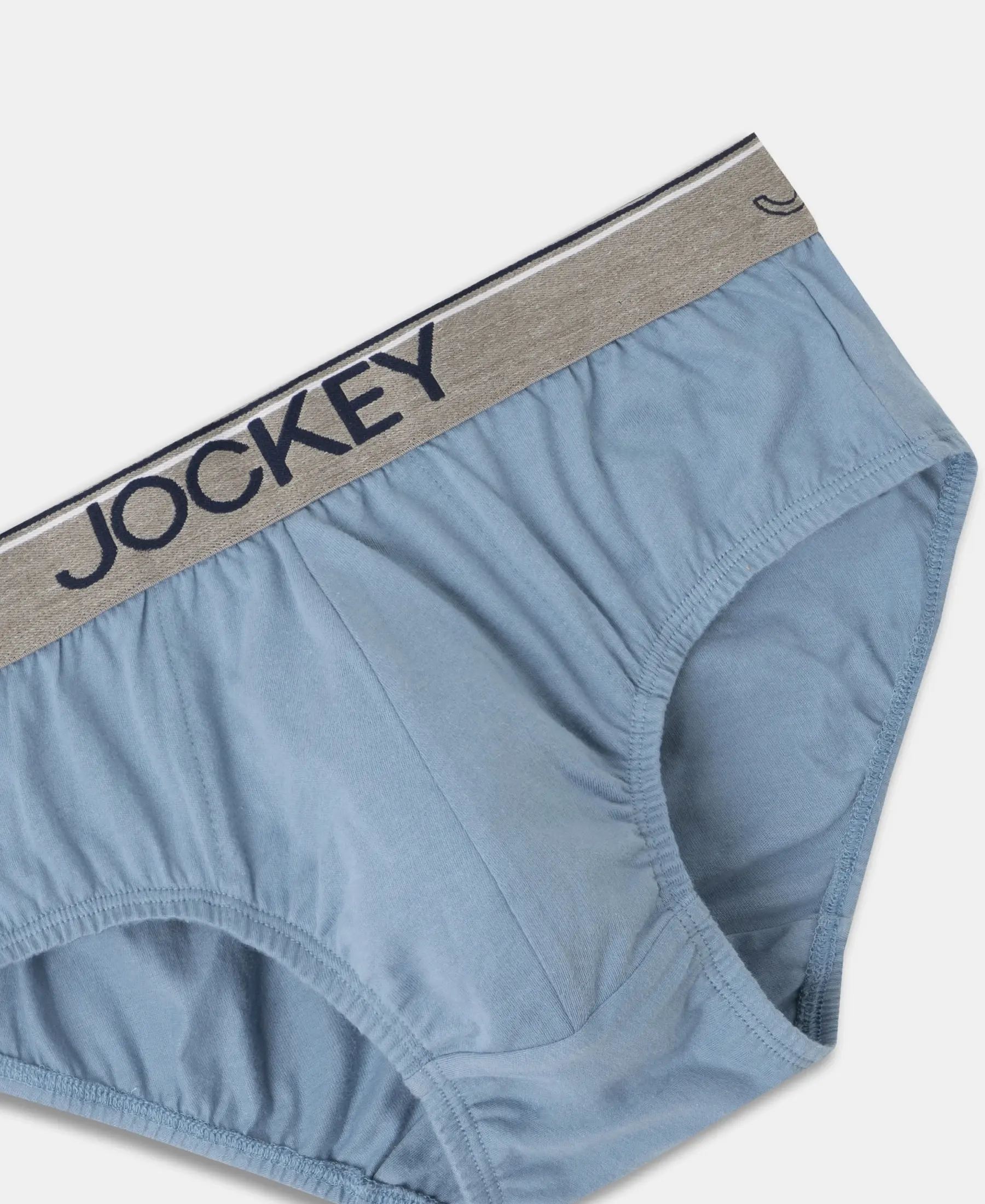Super Combed Cotton Solid Brief with Ultrasoft Waistband - Blue Shadow (Pack of 2) - Image 9