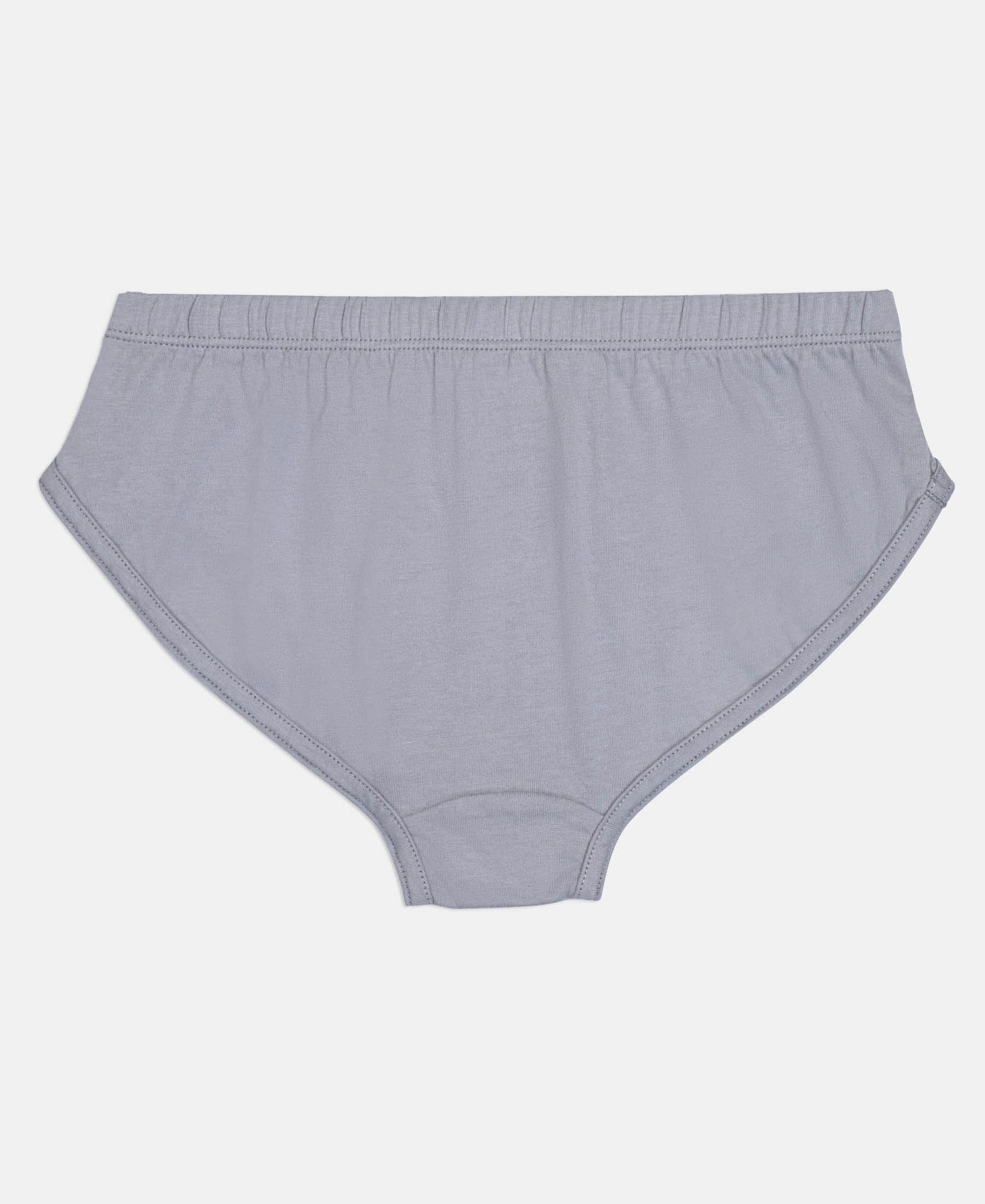 Super Combed Cotton Solid Brief with Ultrasoft Waistband - Cornsilk, Navy & Sleet (Pack of 3) - Image 7