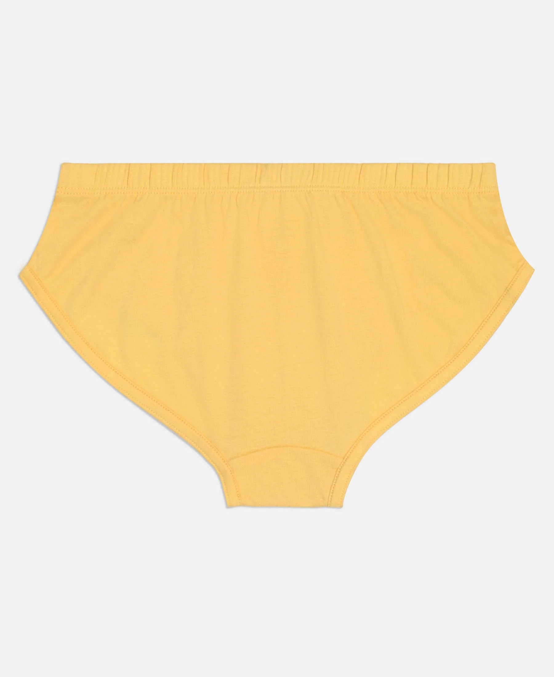Super Combed Cotton Solid Brief with Ultrasoft Waistband - Cornsilk, Navy & Sleet (Pack of 3) - Image 9