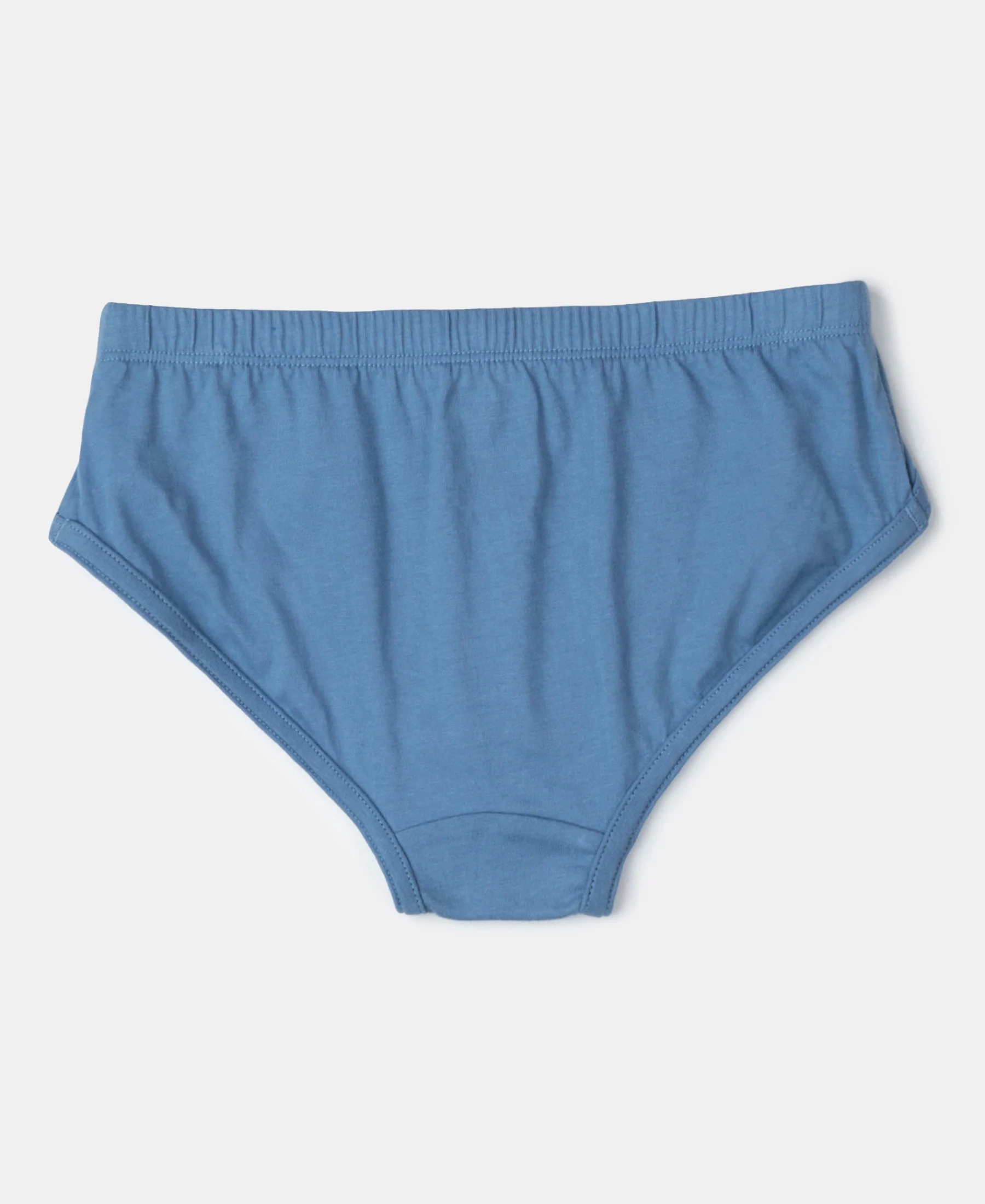 Super Combed Cotton Solid Brief with Ultrasoft Waistband - Coronet Blue, Dandelion Yellow & Navy (Pack of 3) - Image 6