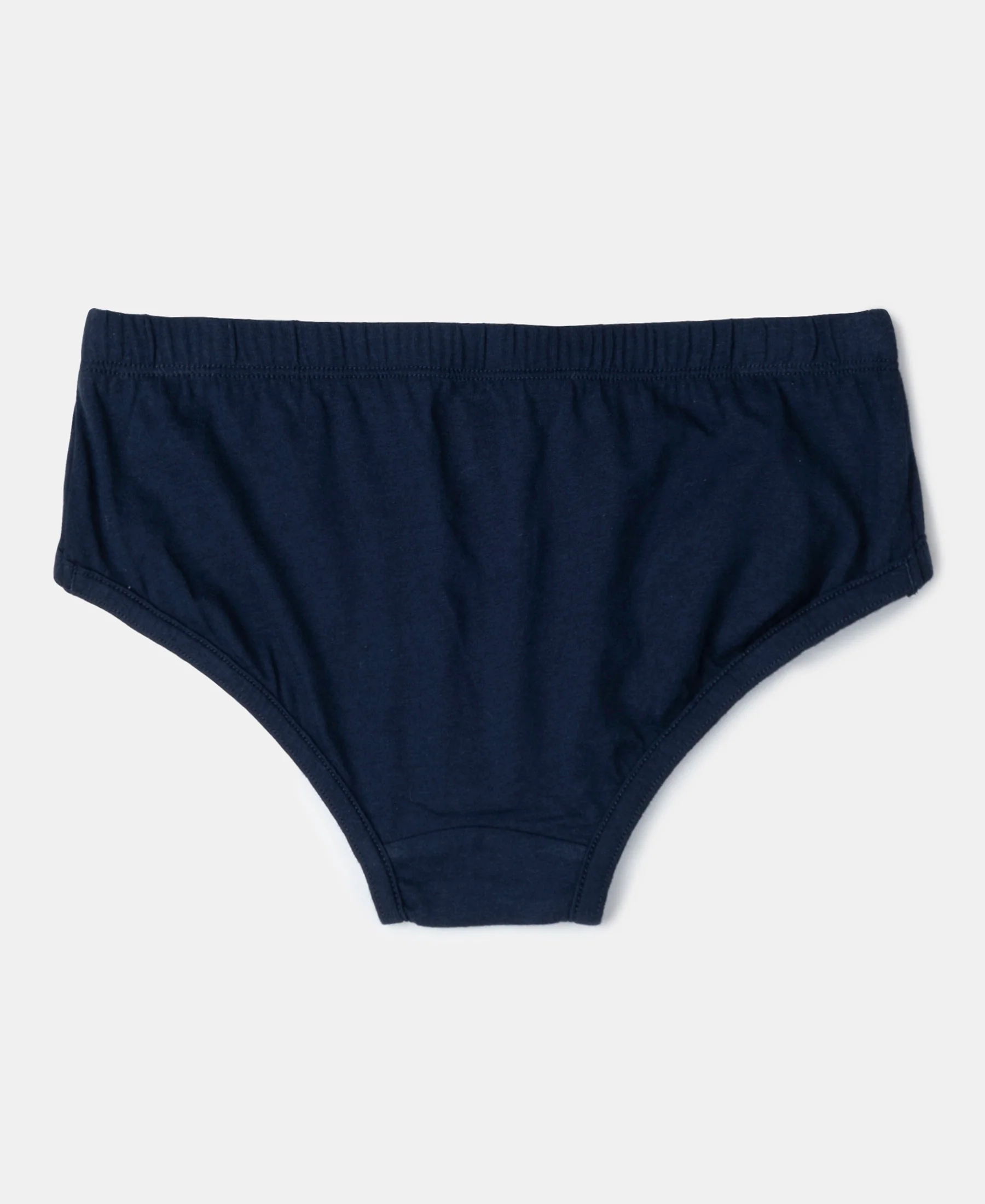 Super Combed Cotton Solid Brief with Ultrasoft Waistband - Coronet Blue, Dandelion Yellow & Navy (Pack of 3) - Image 8