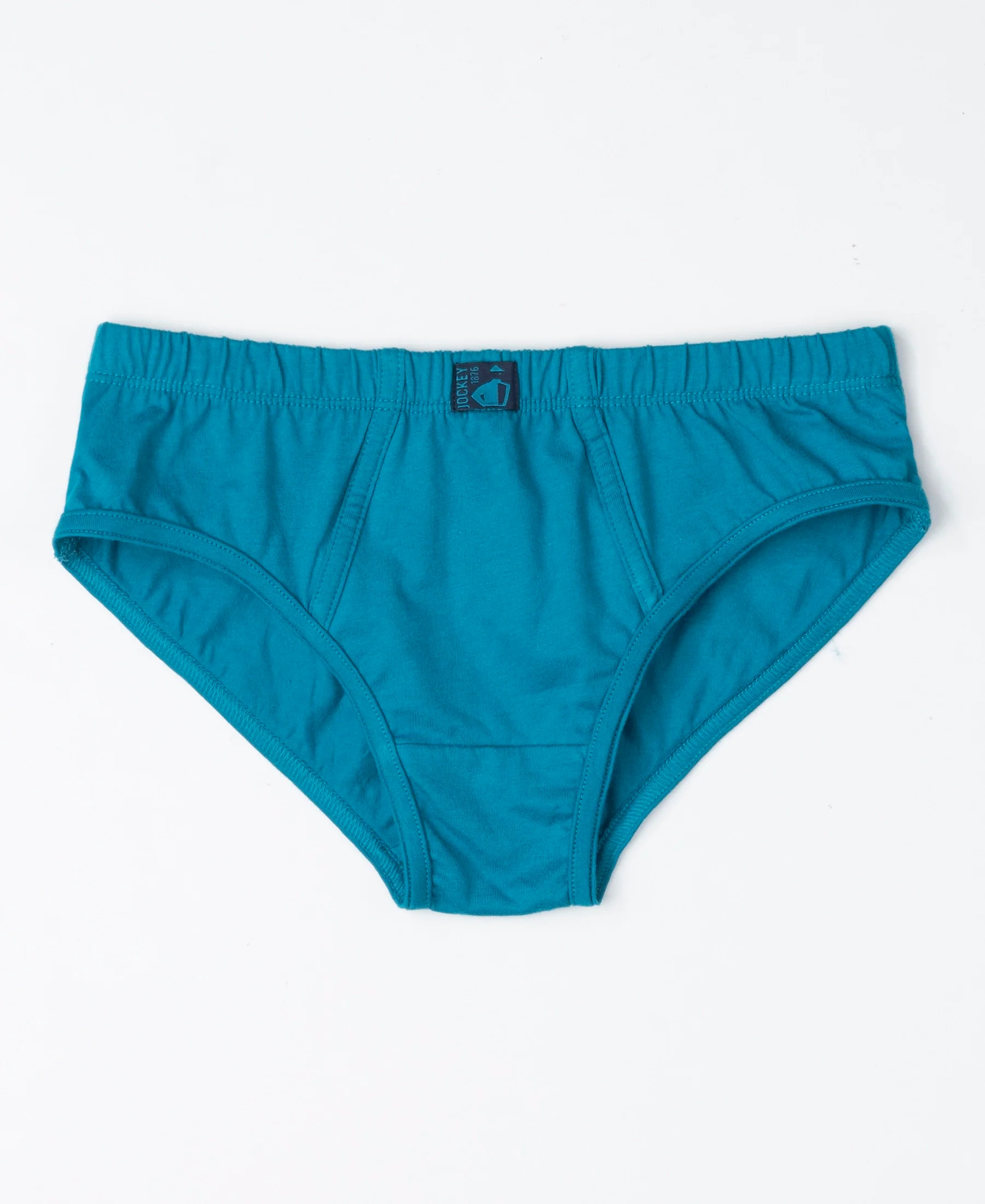 Super Combed Cotton Solid Brief with Ultrasoft Waistband - Mandarin Orange, Navy & Ocean Depth (Pack of 3) - Image 4