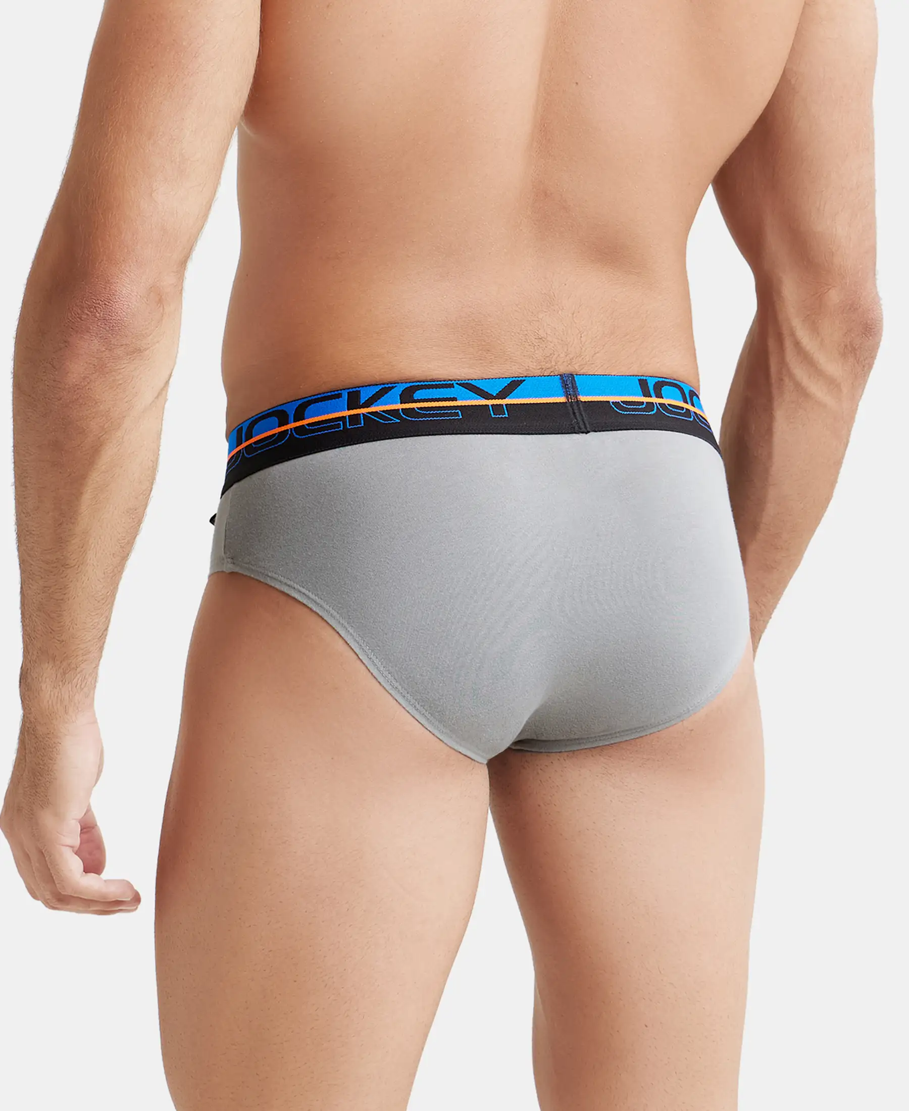 Super Combed Cotton Solid Brief with Ultrasoft Waistband - Monument (Pack of 2) - Image 11