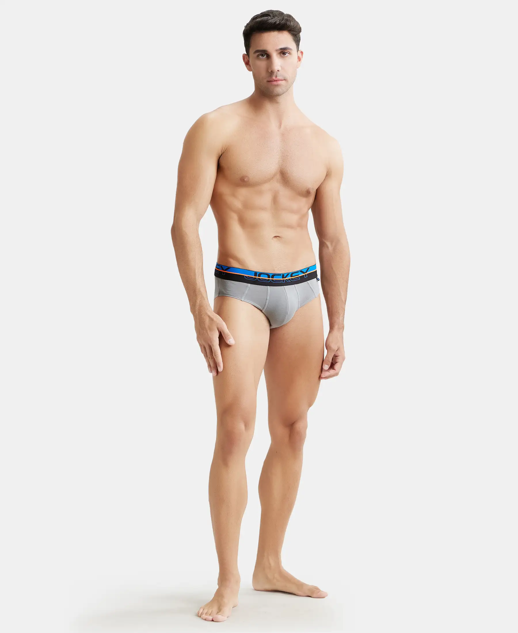 Super Combed Cotton Solid Brief with Ultrasoft Waistband - Monument (Pack of 2) - Image 12