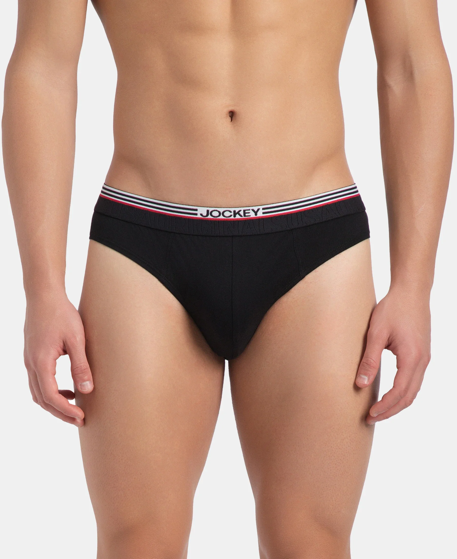 Super Combed Cotton Solid Brief with Ultrasoft Waistband - New Black (Pack of 2) - Image 2