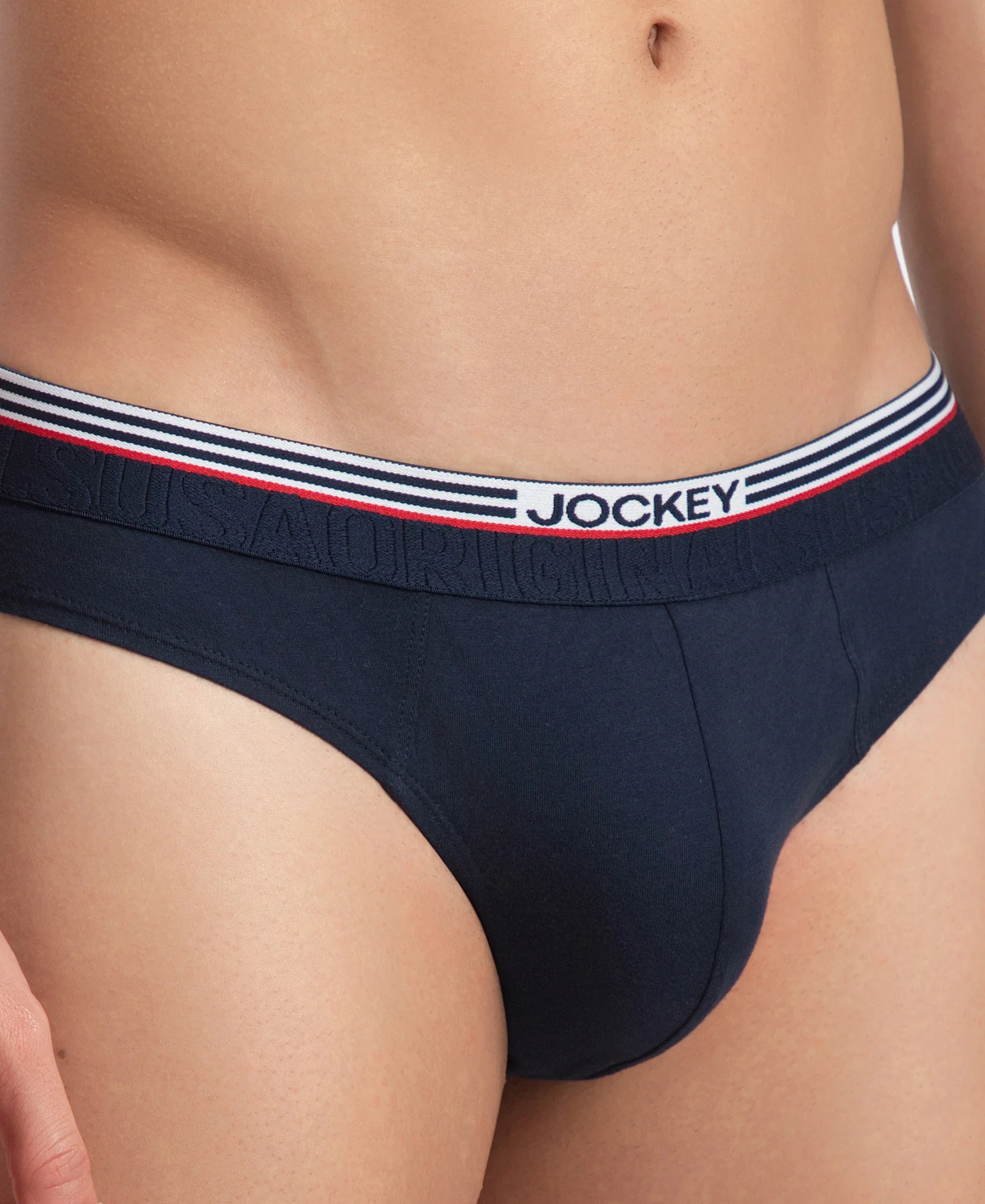 Super Combed Cotton Solid Brief with Ultrasoft Waistband - New Navy (Pack of 2) - Image 9