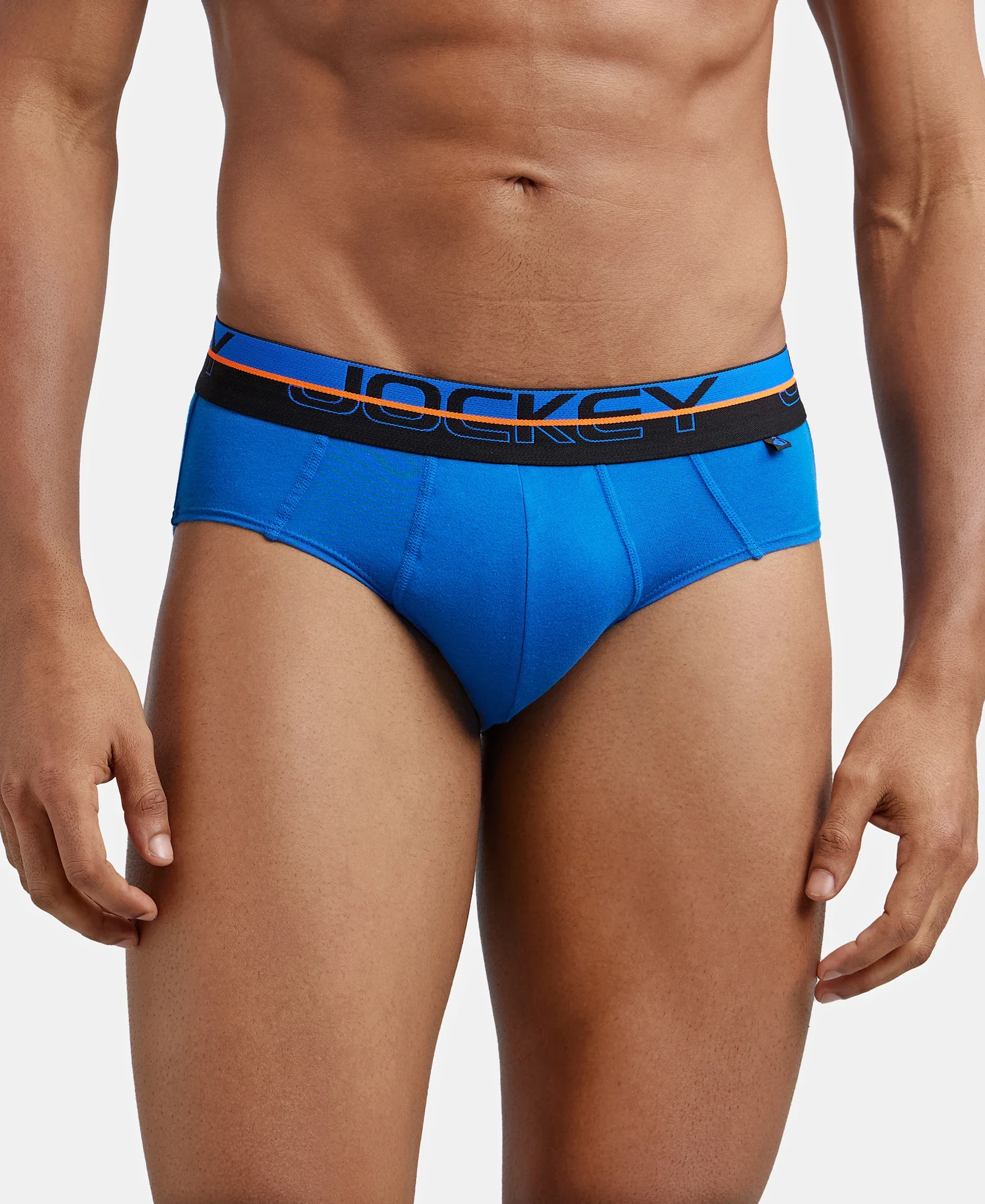 Super Combed Cotton Solid Brief with Ultrasoft Waistband - Rich Royal Blue