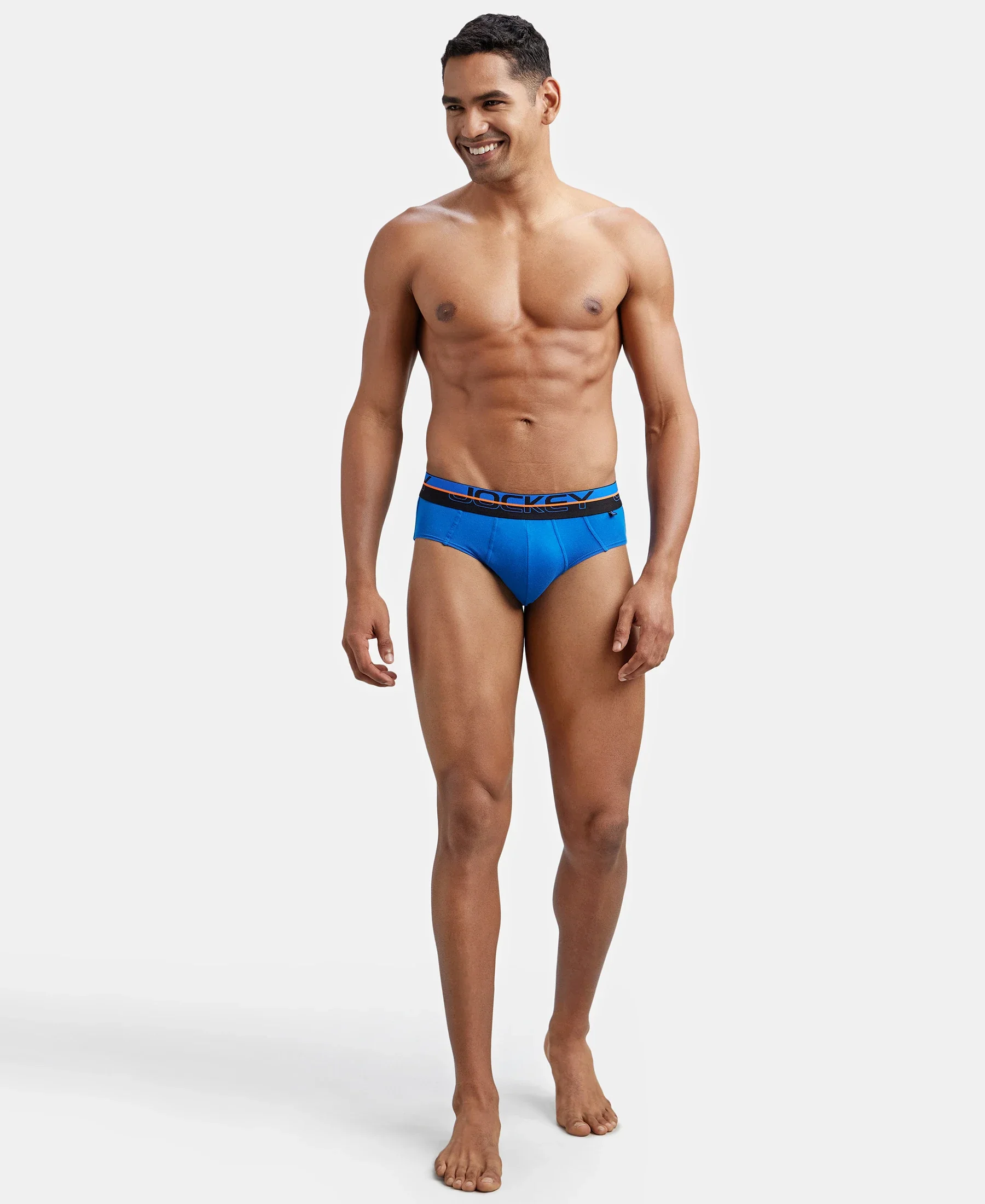 Super Combed Cotton Solid Brief with Ultrasoft Waistband - Rich Royal Blue - Image 6