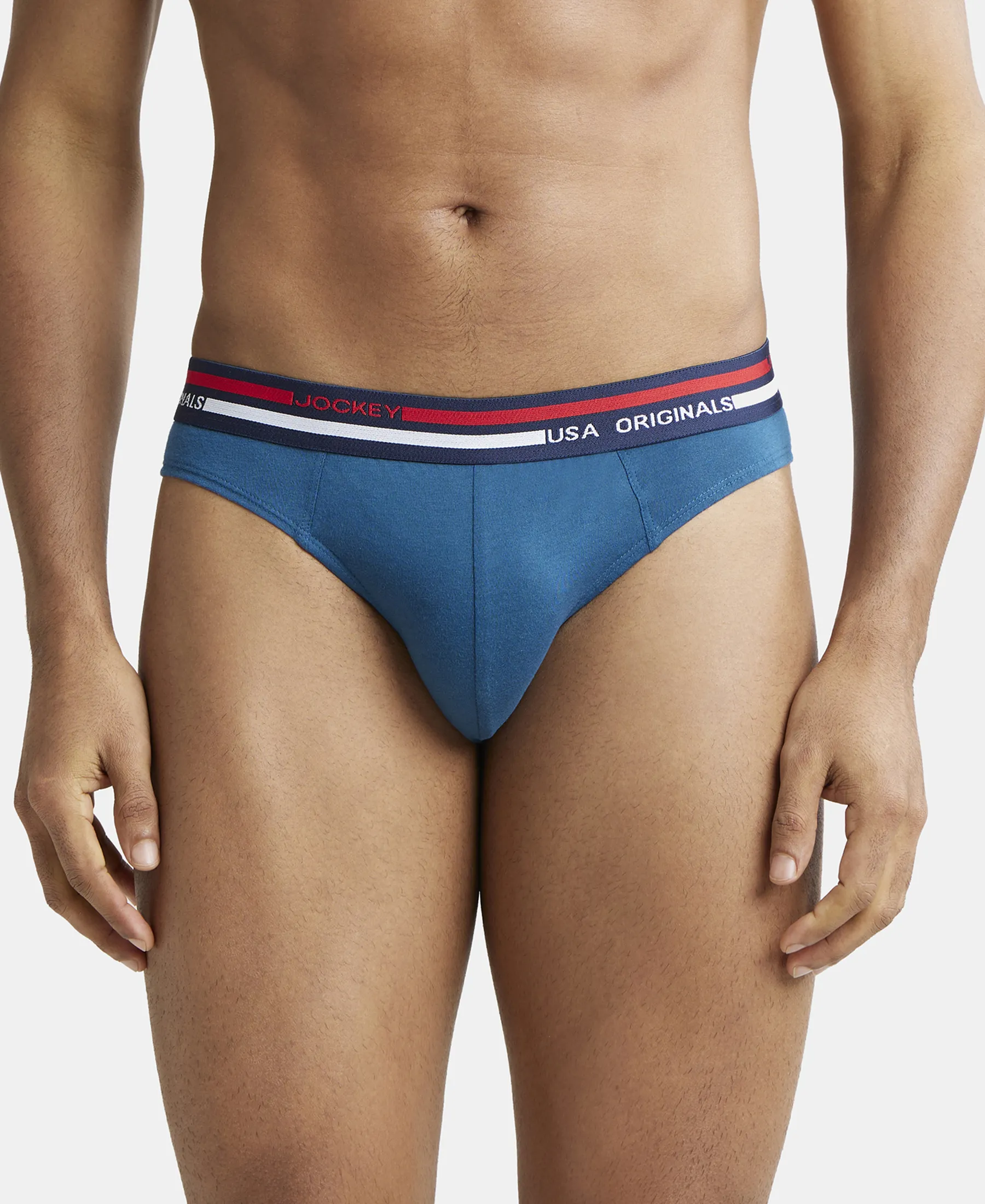 Super Combed Cotton Solid Brief with Ultrasoft Waistband - Seaport Teal (Pack of 2) - Image 7