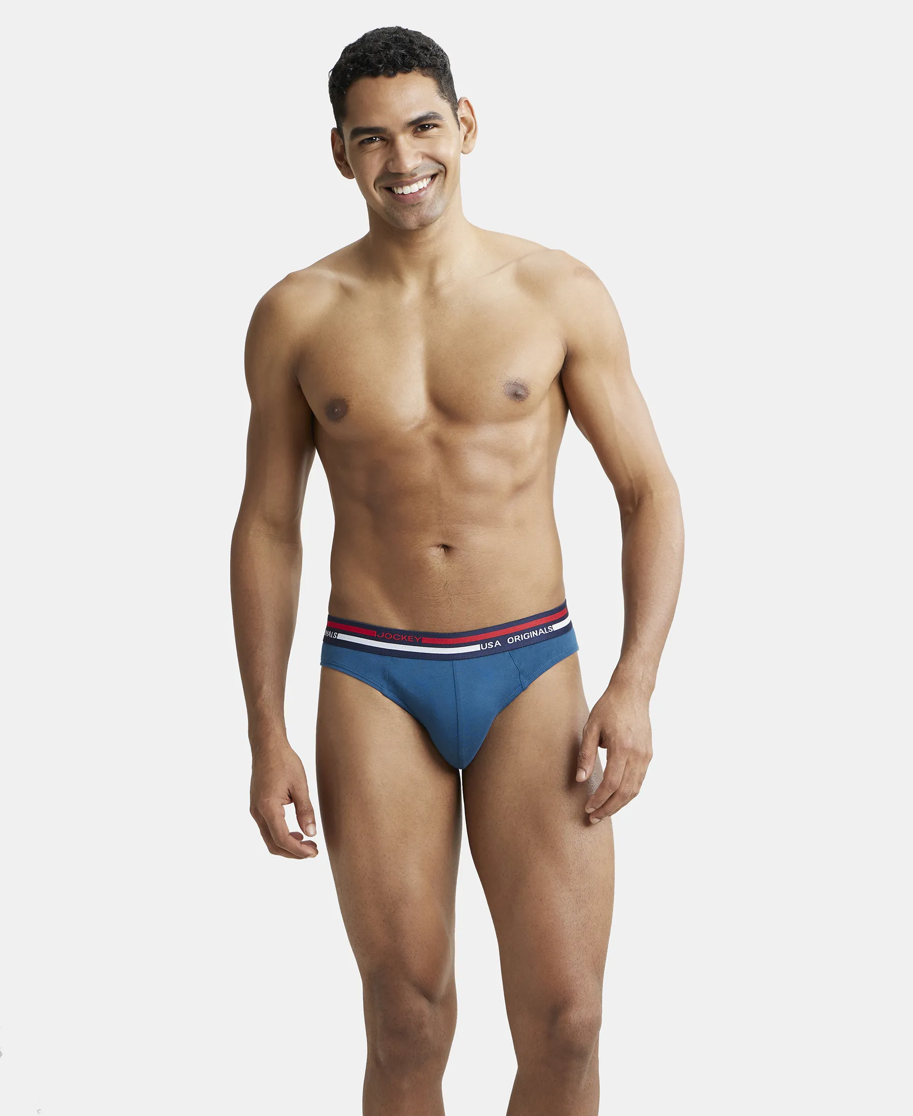 Super Combed Cotton Solid Brief with Ultrasoft Waistband - Seaport Teal (Pack of 2) - Image 9