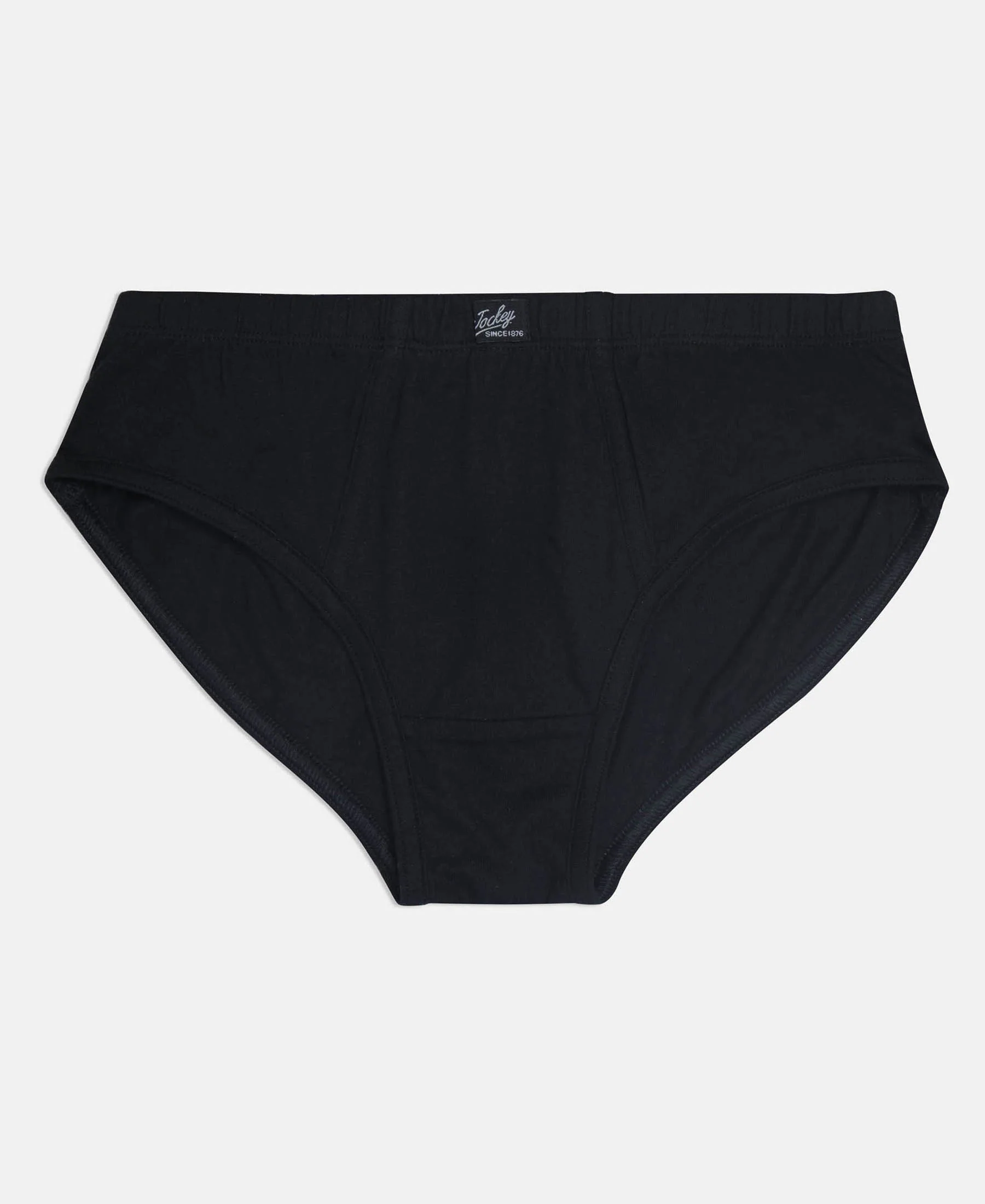 Super Combed Cotton Solid Brief with Ultrasoft Waistband - Sleet, Black & Raw Sienna (Pack of 3) - Image 6