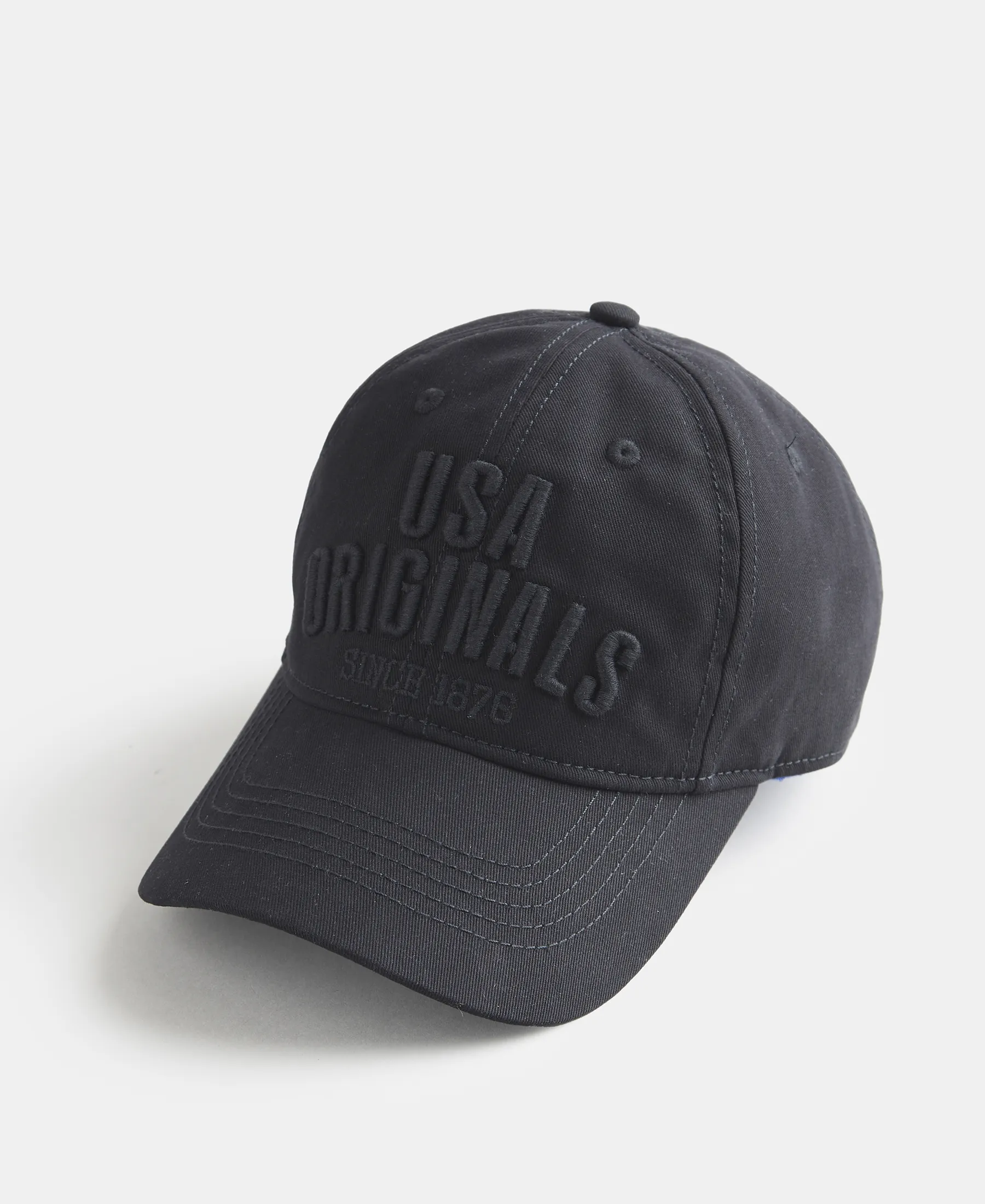 Super Combed Cotton Solid Cap with Adjustable Back Closure - Black - Image 2