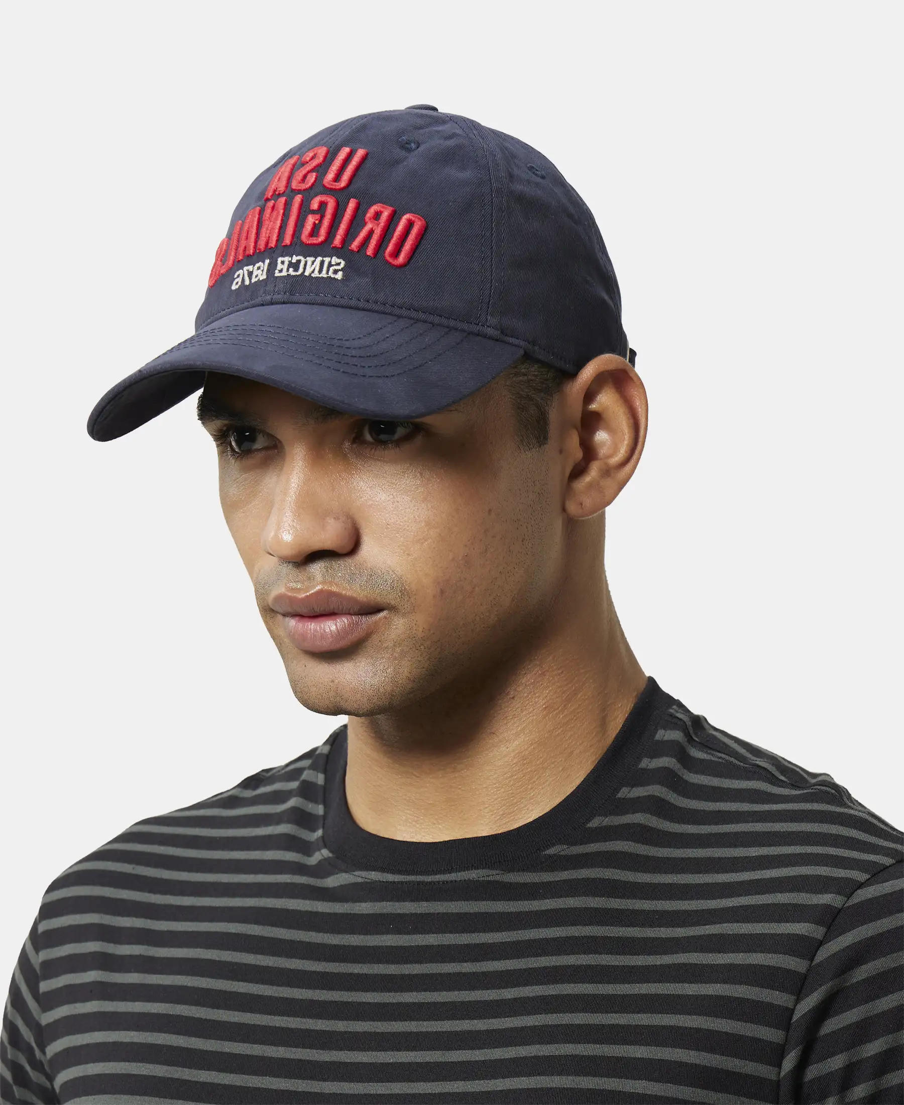 Super Combed Cotton Solid Cap with Adjustable Back Closure - Navy - Image 4