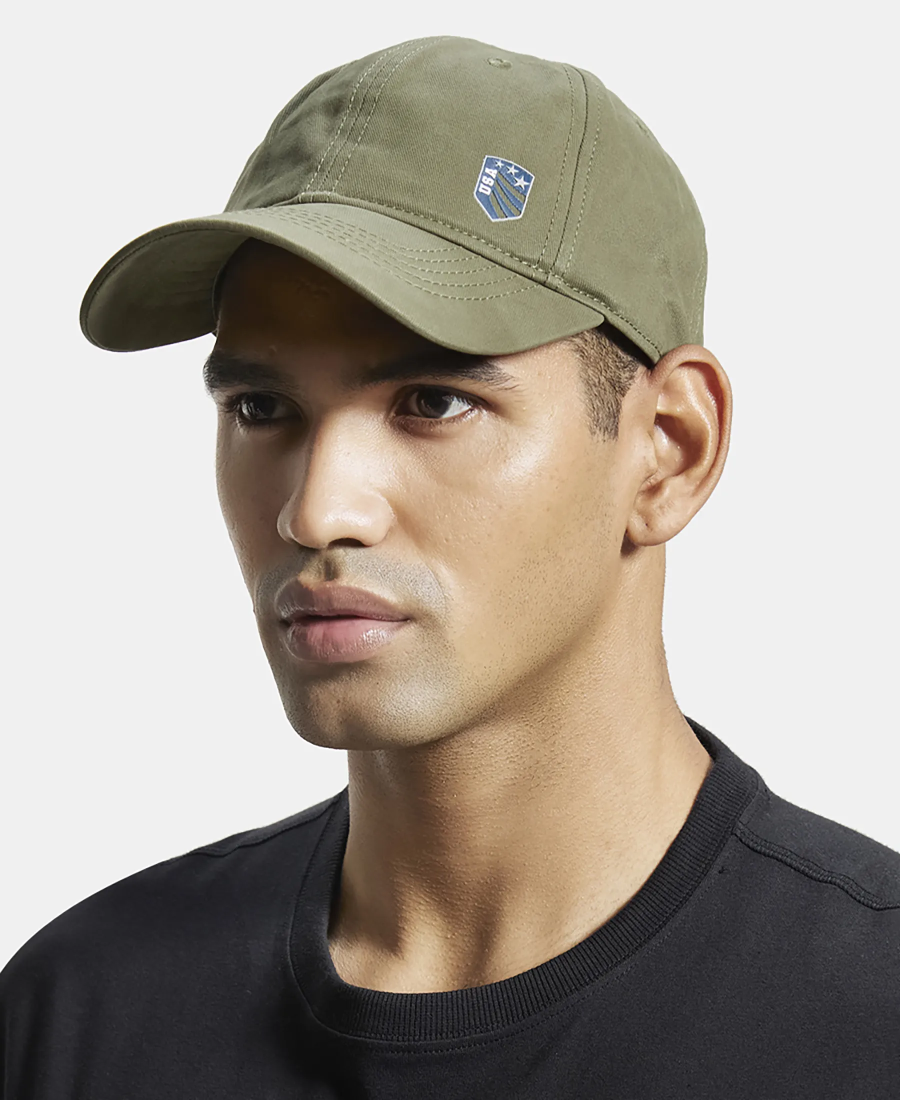 Super Combed Cotton Solid Cap with Adjustable Back Closure - Olive - Image 4