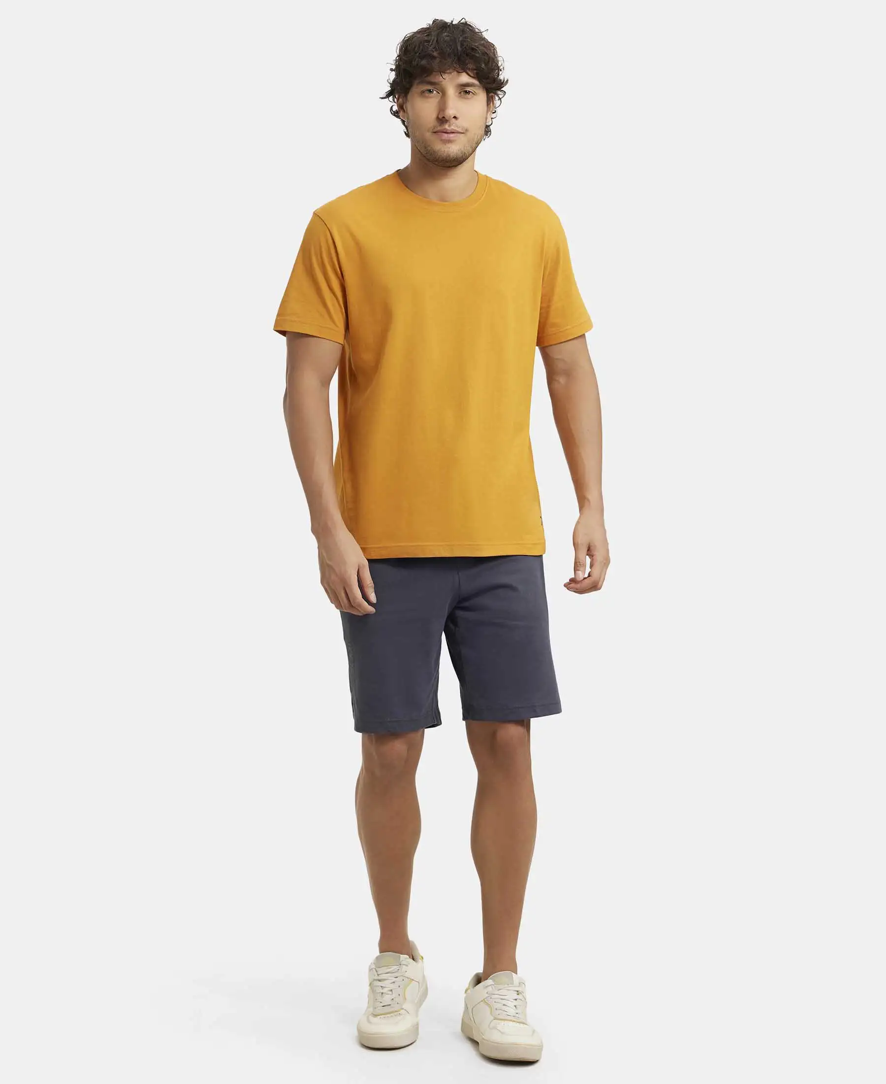 Super Combed Cotton Straight Fit Shorts with Side Pockets - Graphite - Image 4