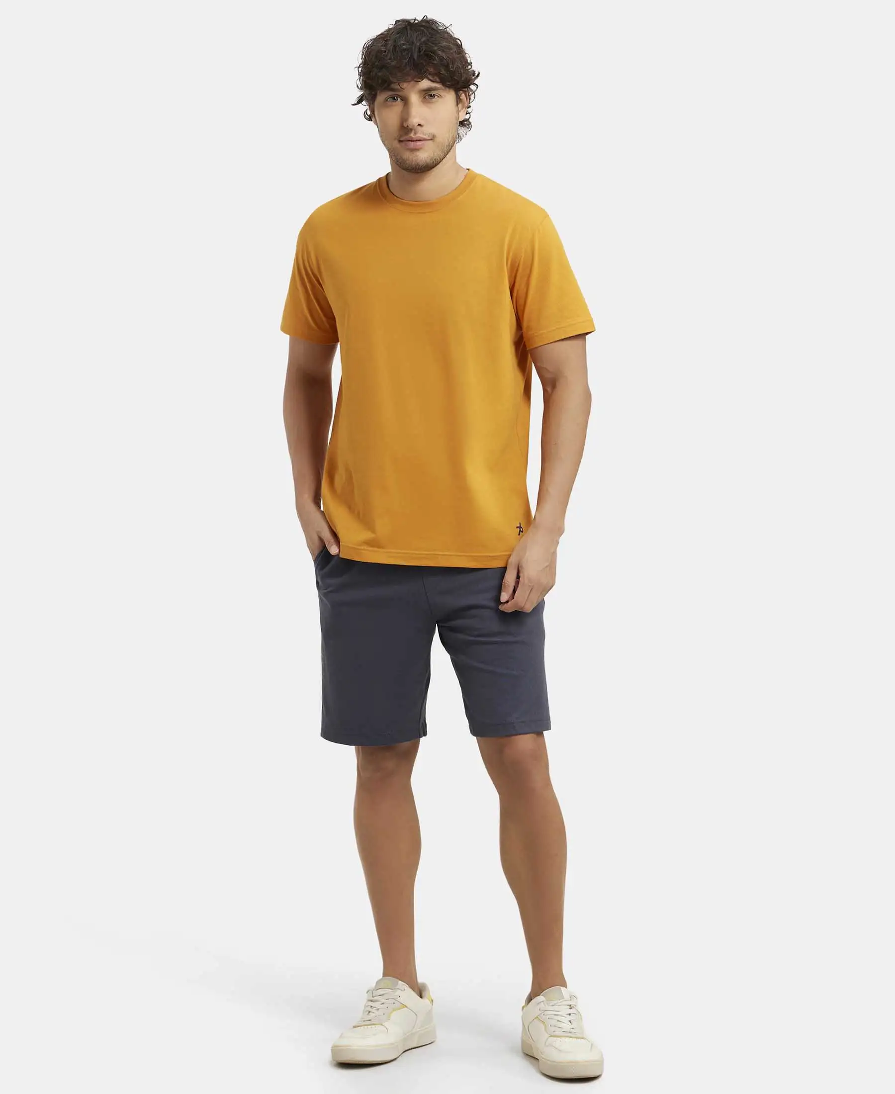 Super Combed Cotton Straight Fit Shorts with Side Pockets - Graphite - Image 6