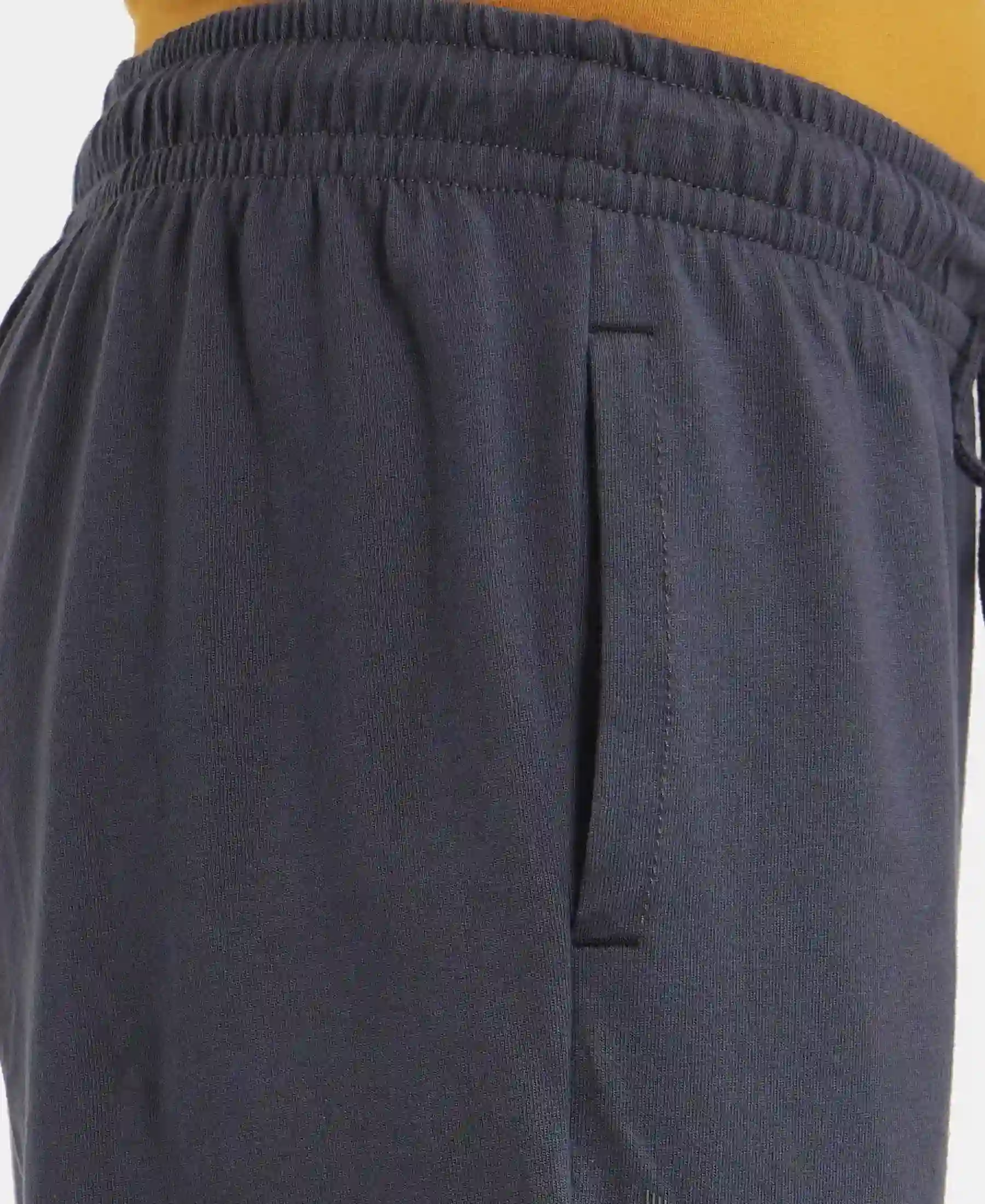 Super Combed Cotton Straight Fit Shorts with Side Pockets - Graphite - Image 7