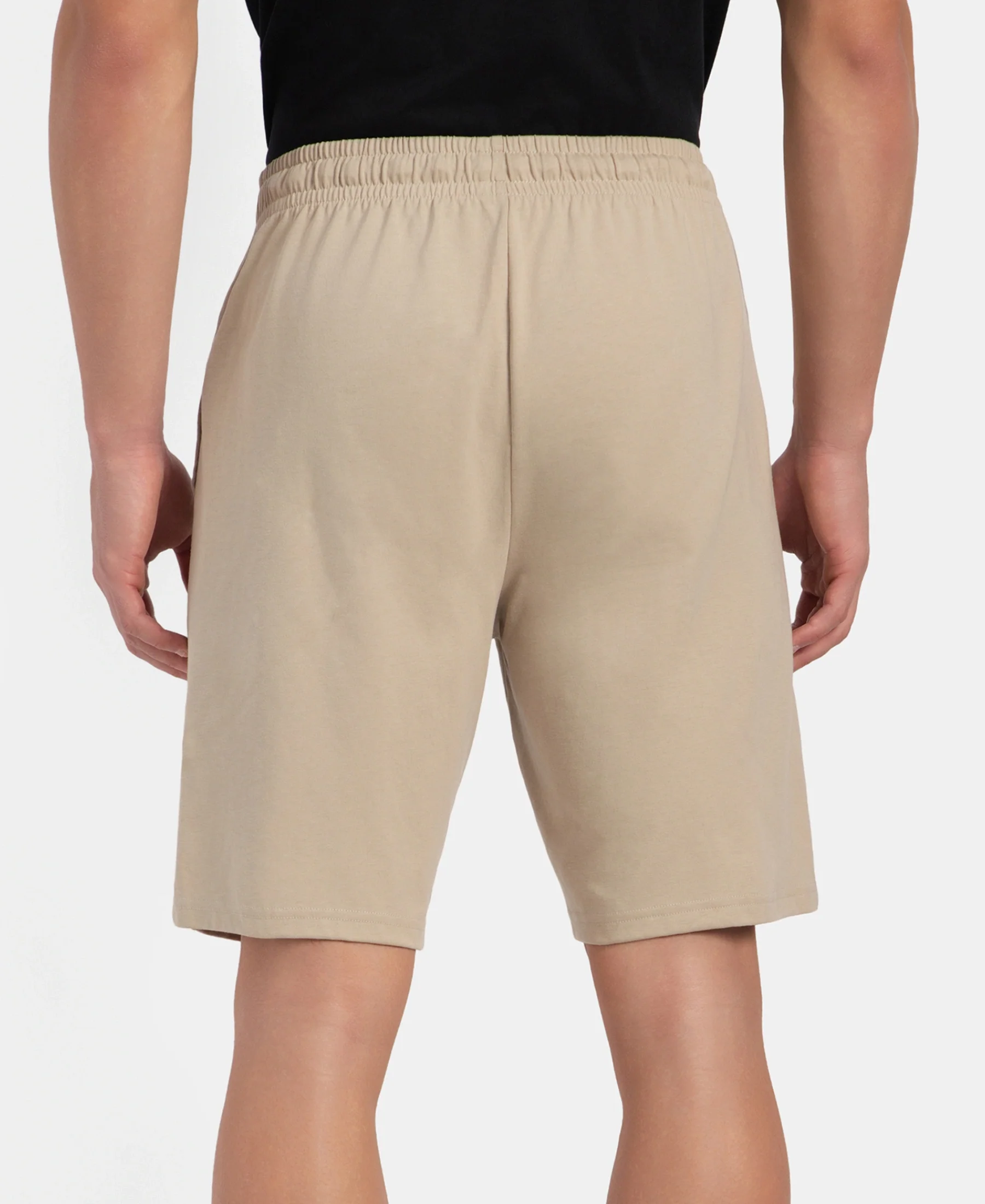 Super Combed Cotton Straight Fit Shorts with Side Pockets - Pure Cashmere - Image 3