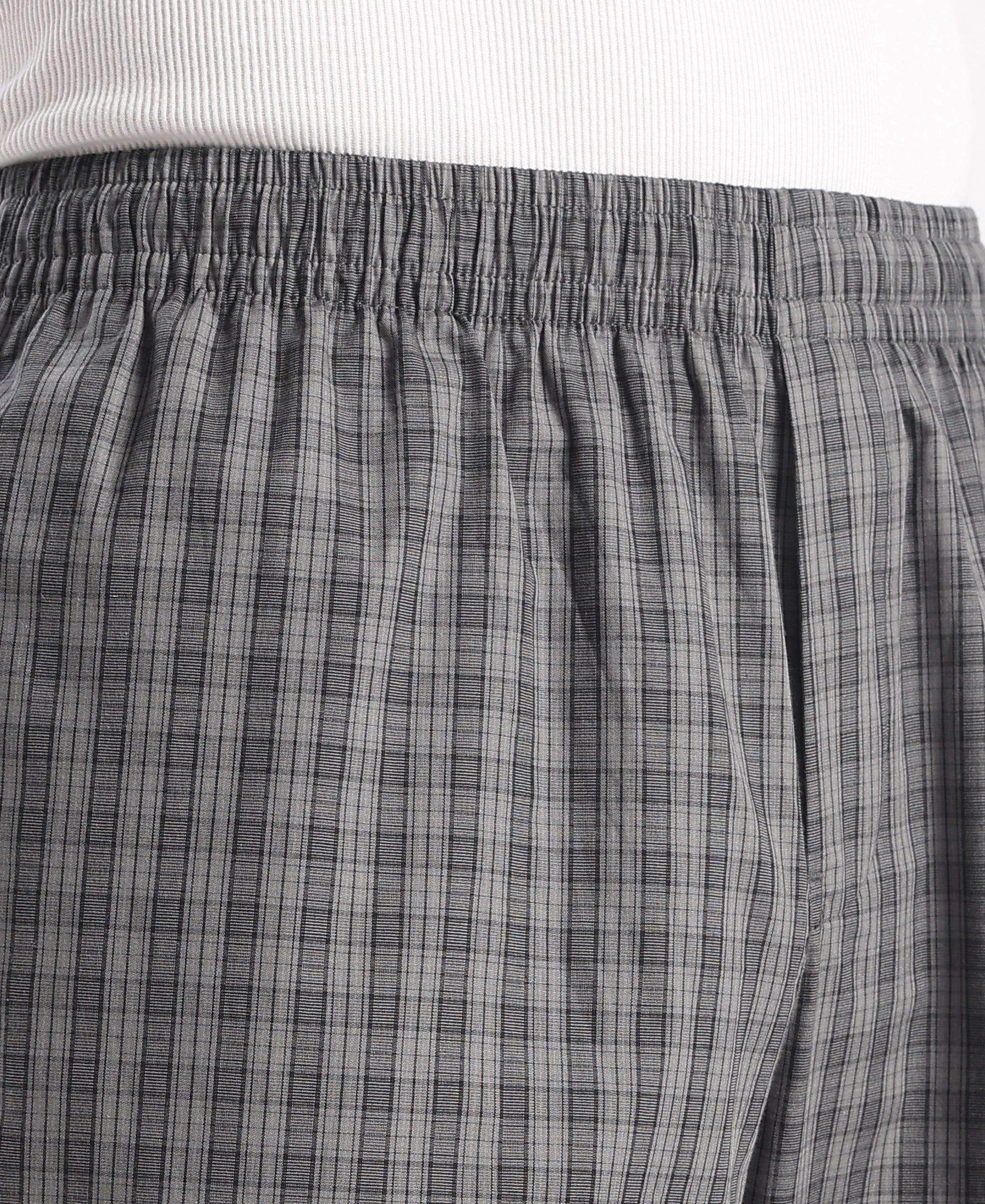 Super Combed Cotton Woven Fabric Regular Fit Checkered Pyjama with Side Pockets - New Quiet Shade - Image 7