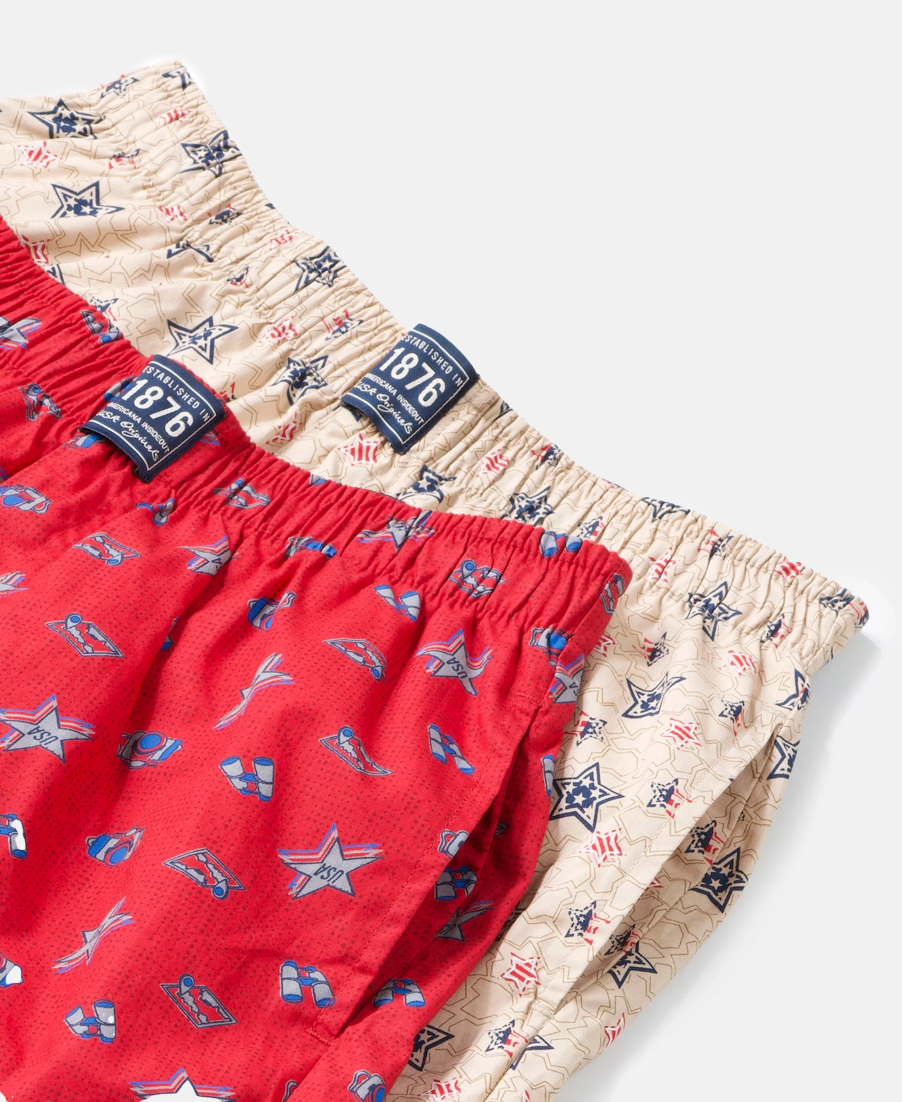 Super Combed Mercerized Cotton Woven Fabric Printed Boxer Shorts - Chili Pepper & Nomad (Pack of 2) - Image 7