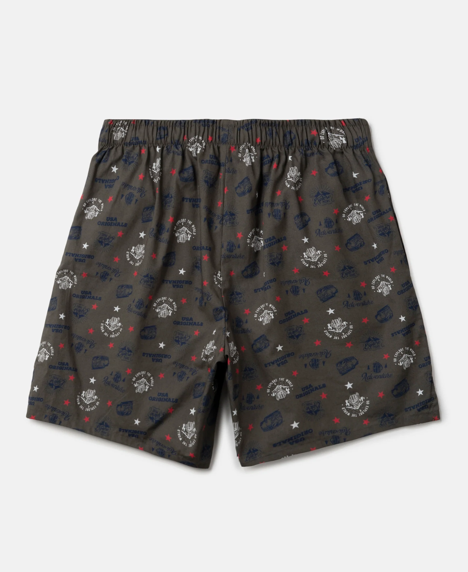 Super Combed Mercerized Cotton Woven Fabric Printed Boxer Shorts - Deep Olive & Nomad (Pack of 2) - Image 6