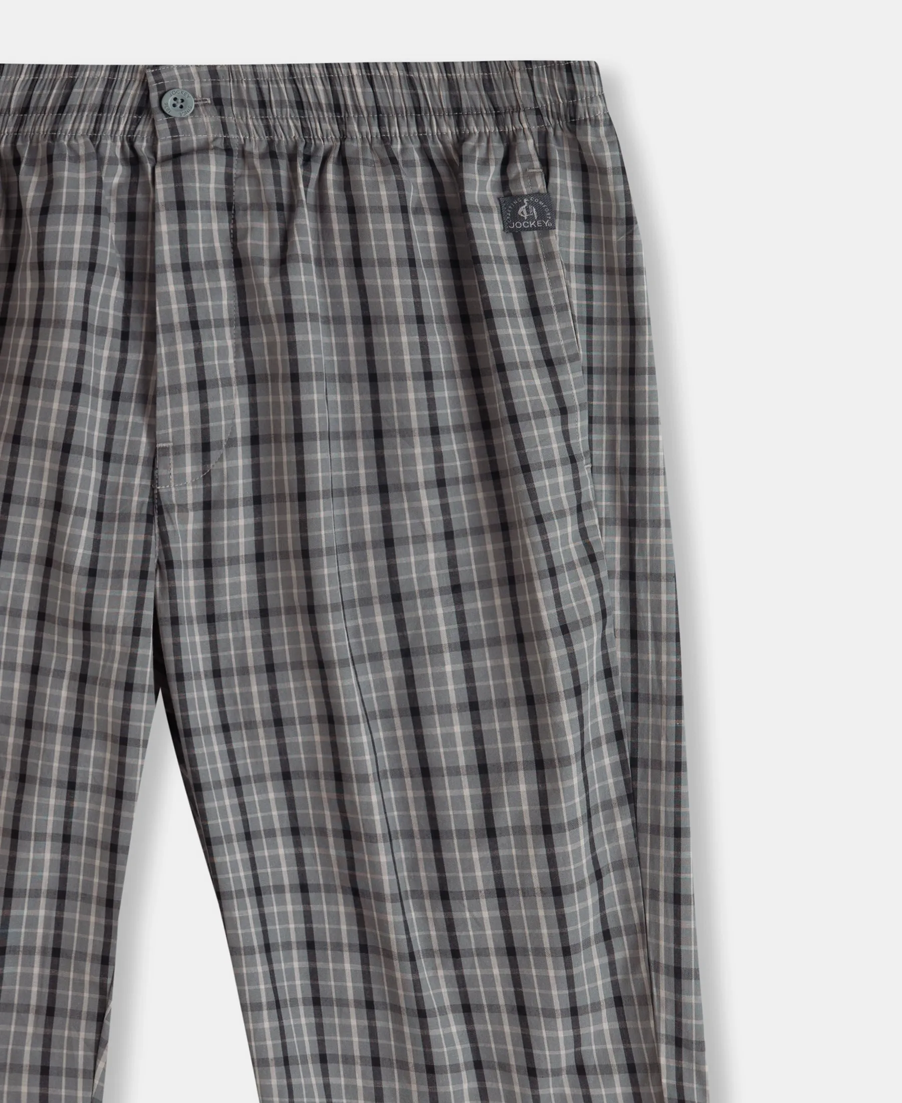 Super Combed Mercerized Cotton Woven Fabric Regular Fit Checkered Bermuda with Side Pockets - Quiet Shade & Black - Image 9