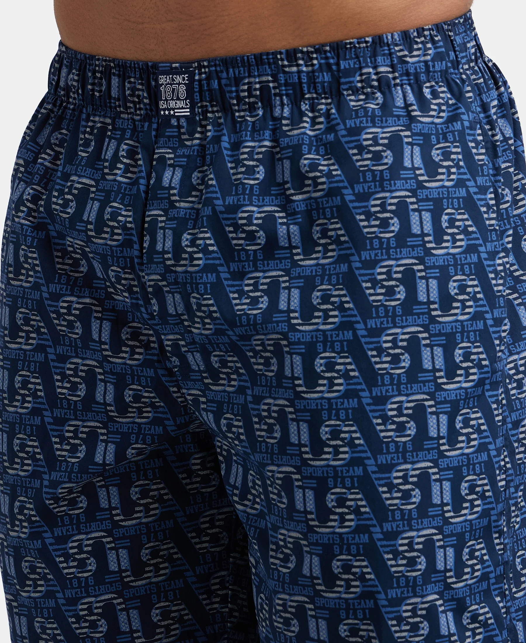 Super Combed Mercerized Cotton Woven Printed Boxer Shorts with Side Pockets - Navy & Nickel (Pack of 2) - Image 14
