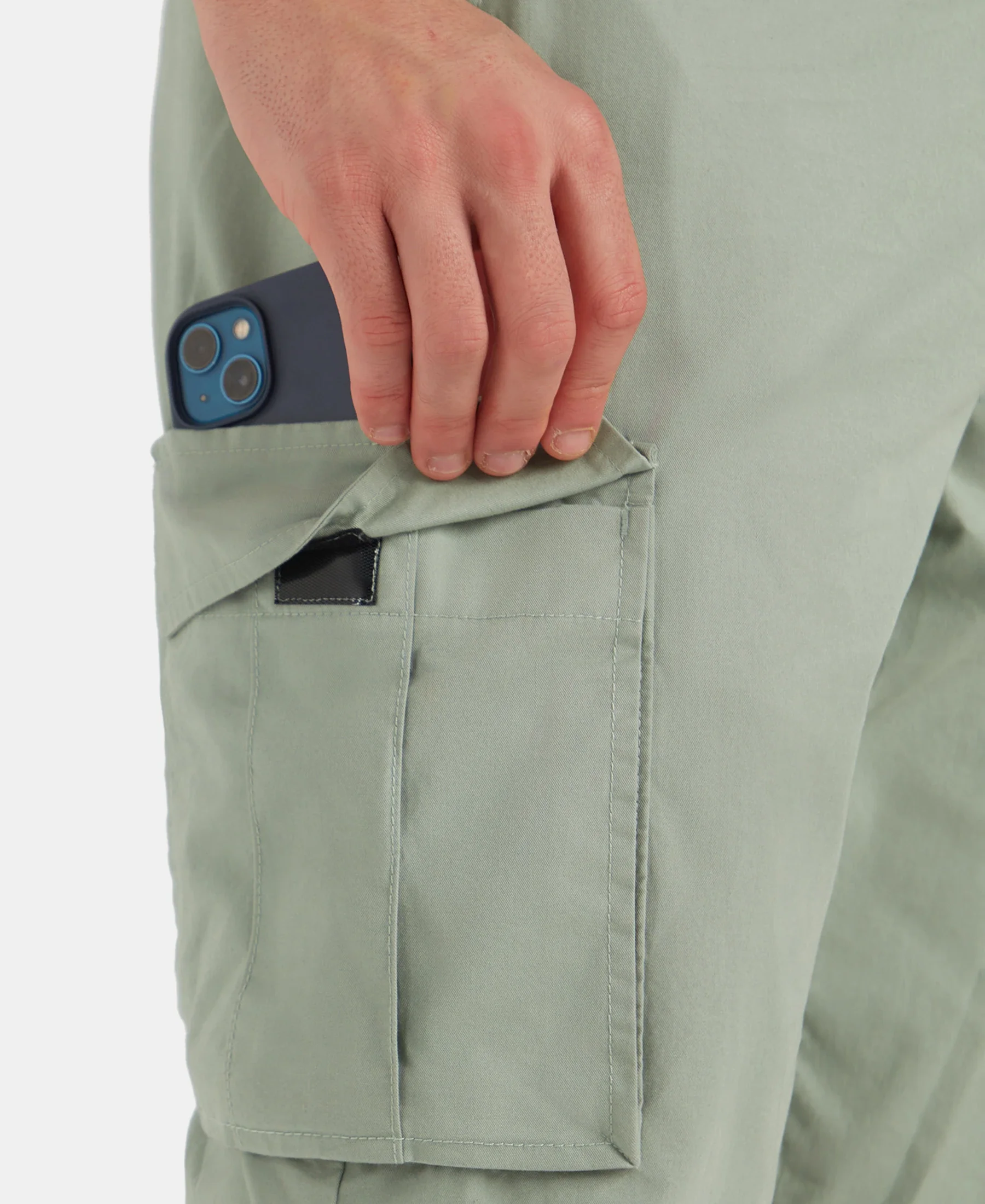 Super Combed Cotton Woven Regular Fit Cargo Jogger with Seven Pockets - Iceberg Green - Image 7