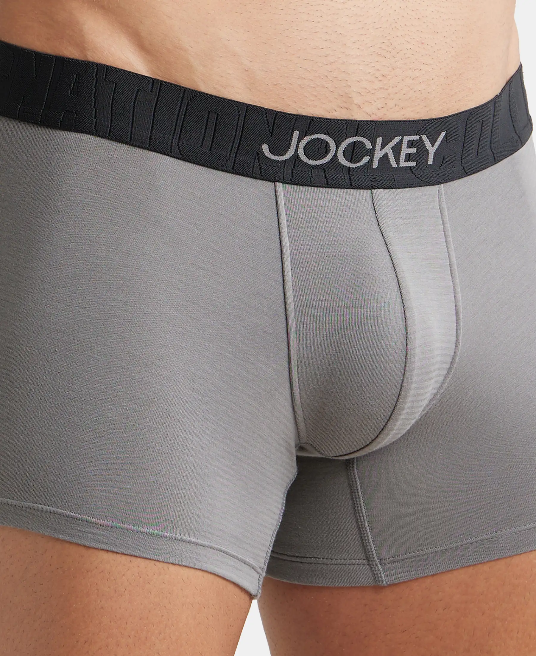 Supima Cotton Elastane Stretch Solid Trunk with Ultrasoft Waistband - Gunmetal - Image 6