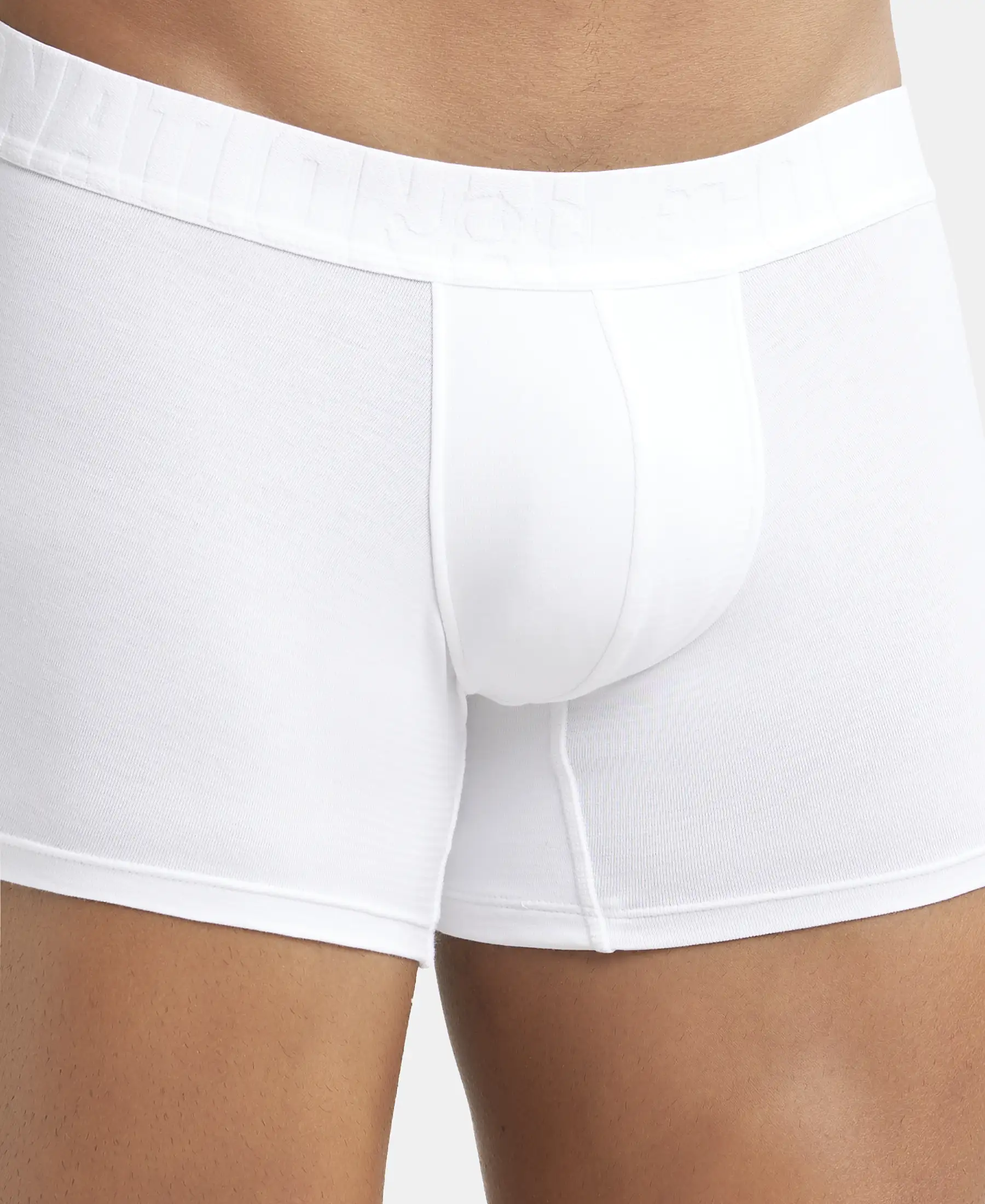 Supima Cotton Elastane Stretch Solid Trunk with Ultrasoft Waistband - White - Image 6