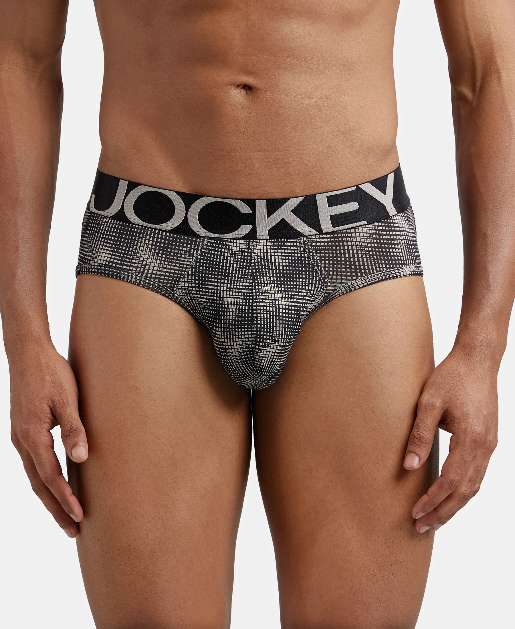 Tactel Microfiber Elastane Stretch Printed Brief with Moisture Move Properties - String Base Prints
