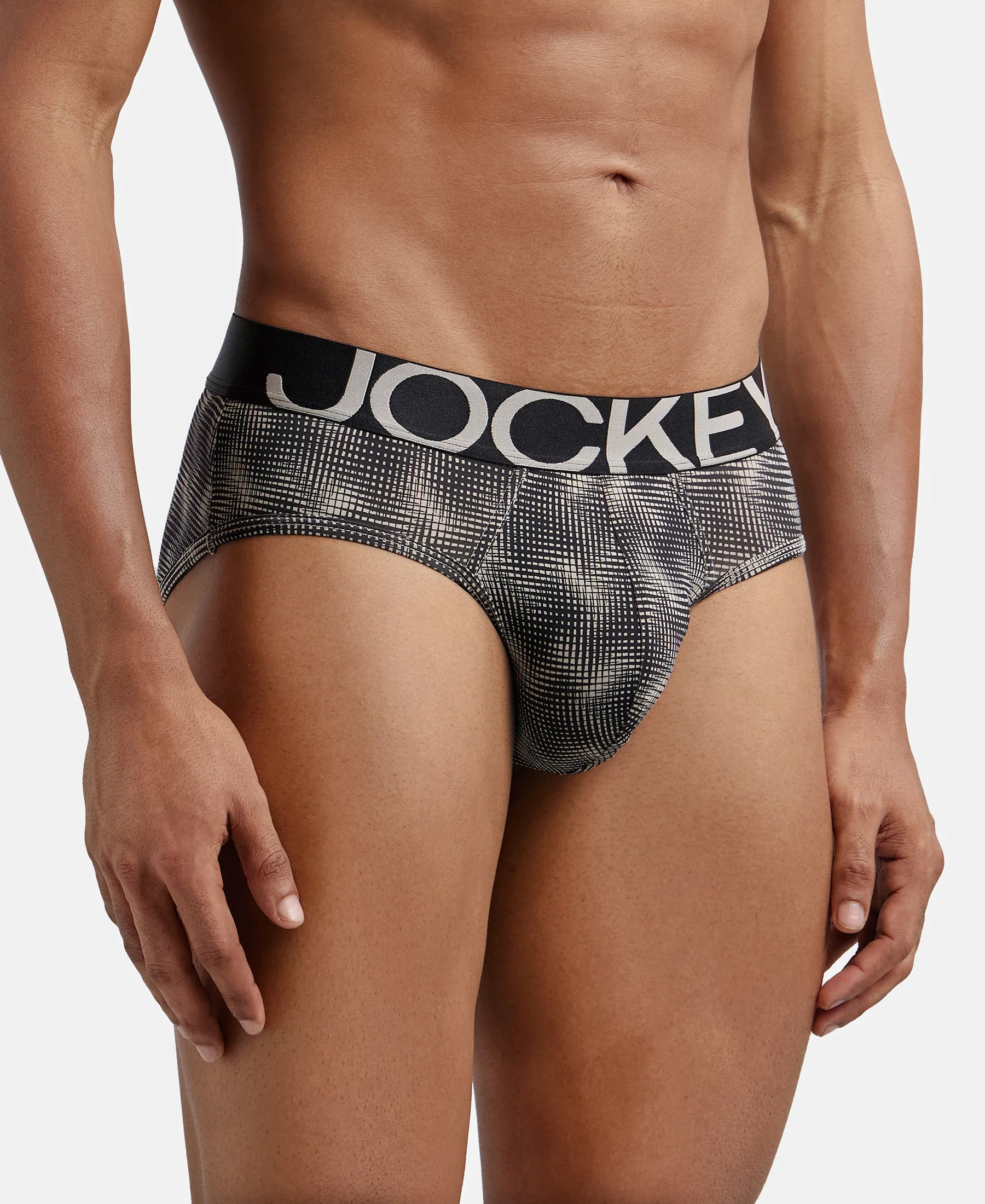 Tactel Microfiber Elastane Stretch Printed Brief with Moisture Move Properties - String Base Prints - Image 2